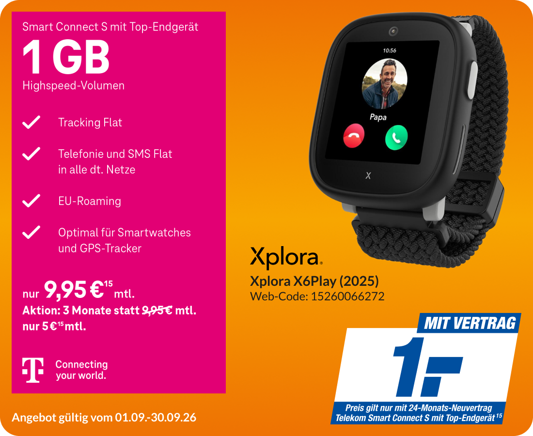 Xplora X6 Play mit Magenta Smart Connect S für 1€!