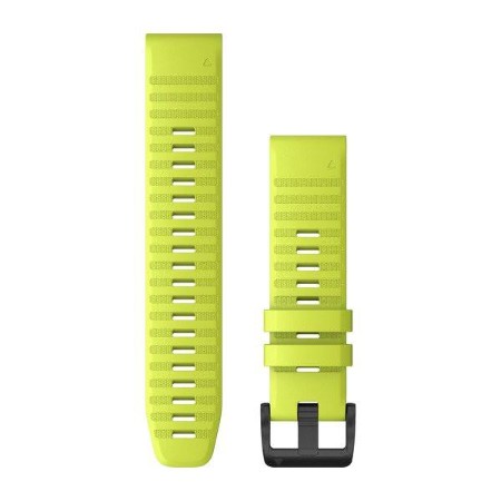 Quickfit-Silikon-Armband 22mm Leuchtgelb Schnalle in Schiefergrau fuer FENIX 6