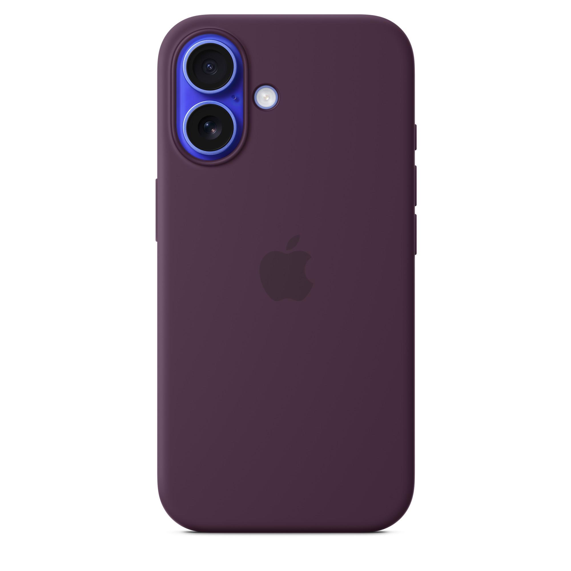 iPhone 16 Silikon Case mit MagSafe - Pflaume