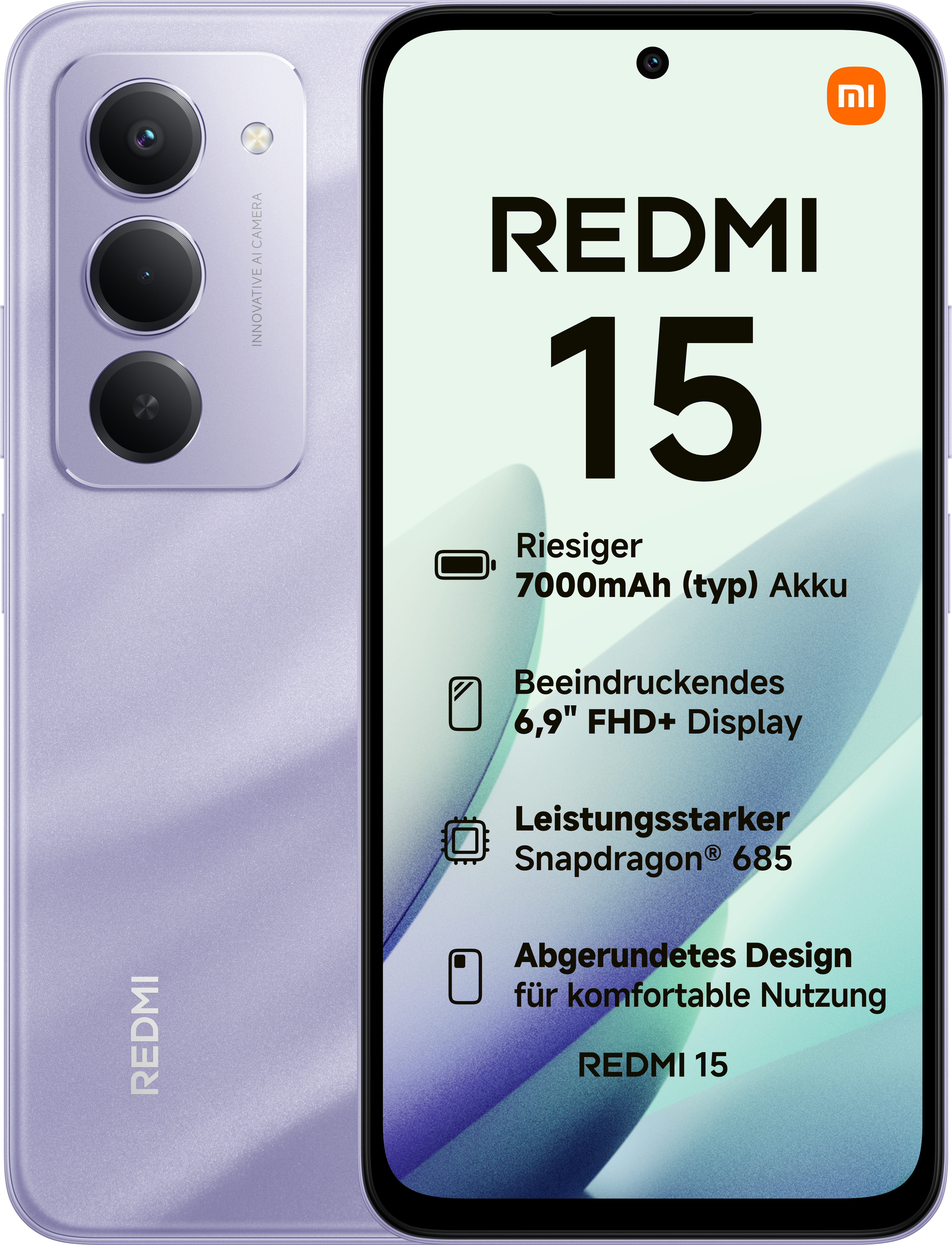 Redmi 15 4G 6GB + 128GB Sandy Purple Smartphone