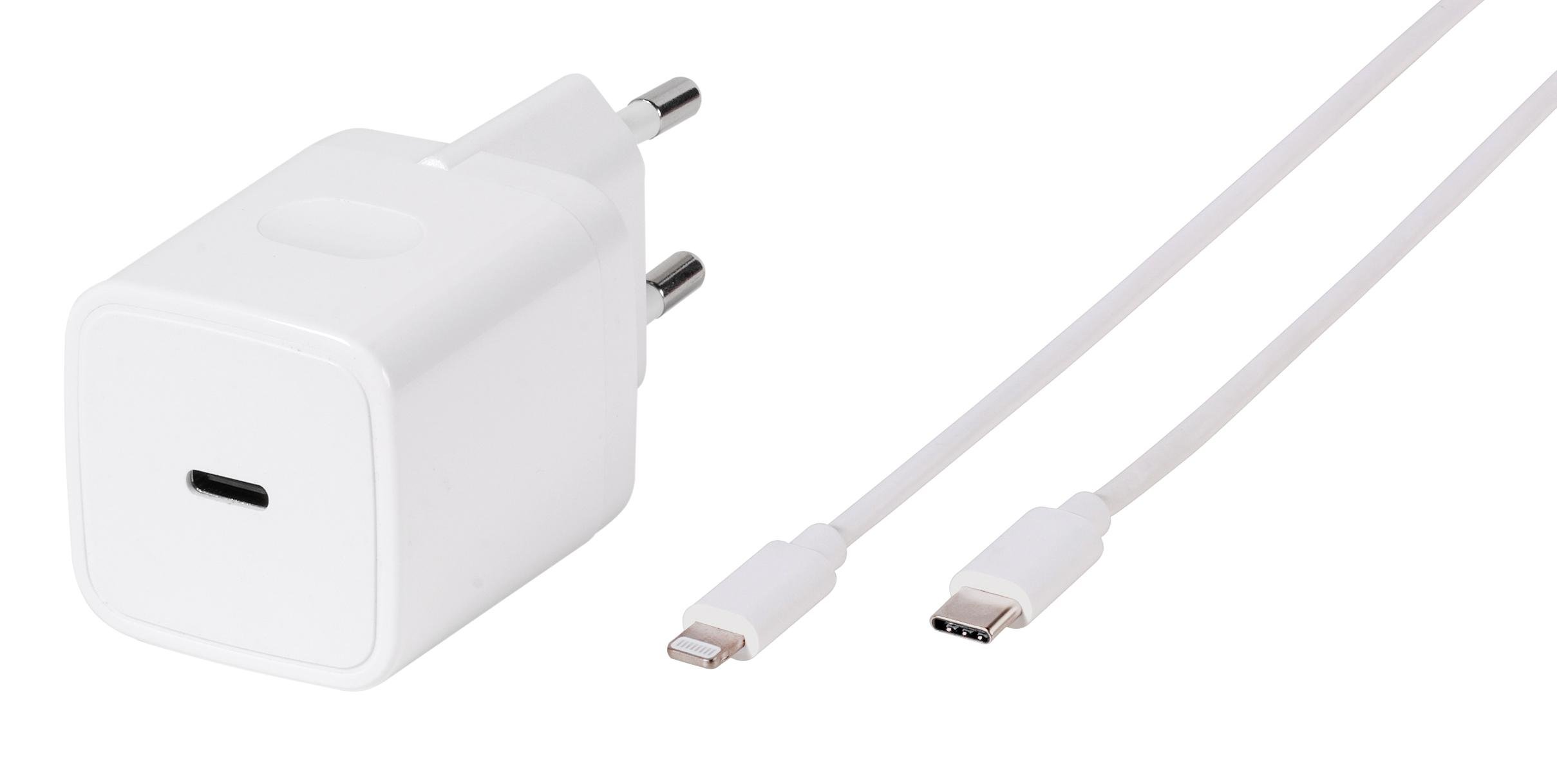 iPhone PD 3.0, Super Fast Charger Set, inkl. USB Type-C™/Lightning-Kabel 20.0W (62300)