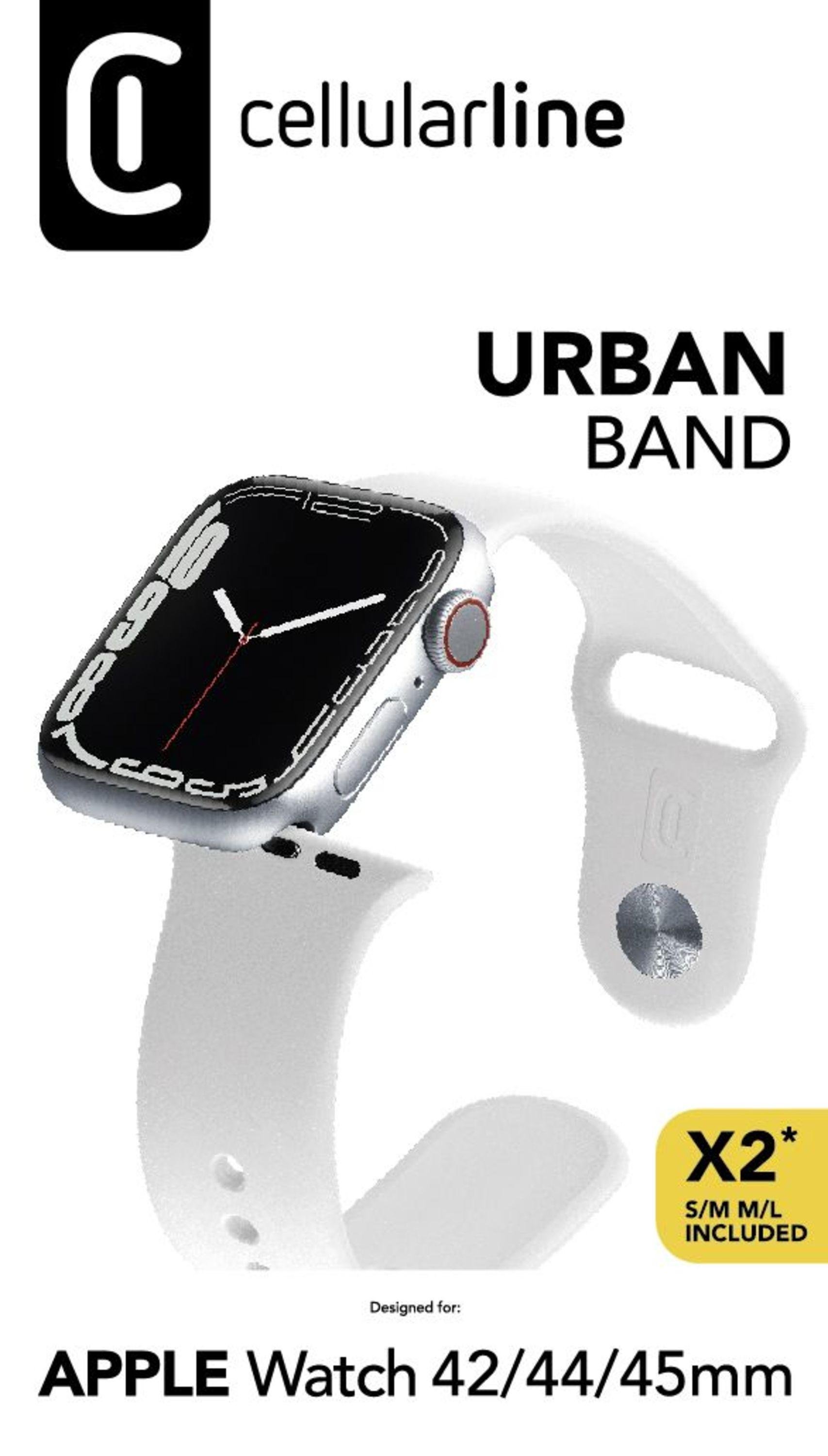 Urban Band für Apple Watch (Serie 1/ 2/ 3) 44/ 45/ 46/ 49mm Silicon White (61122)