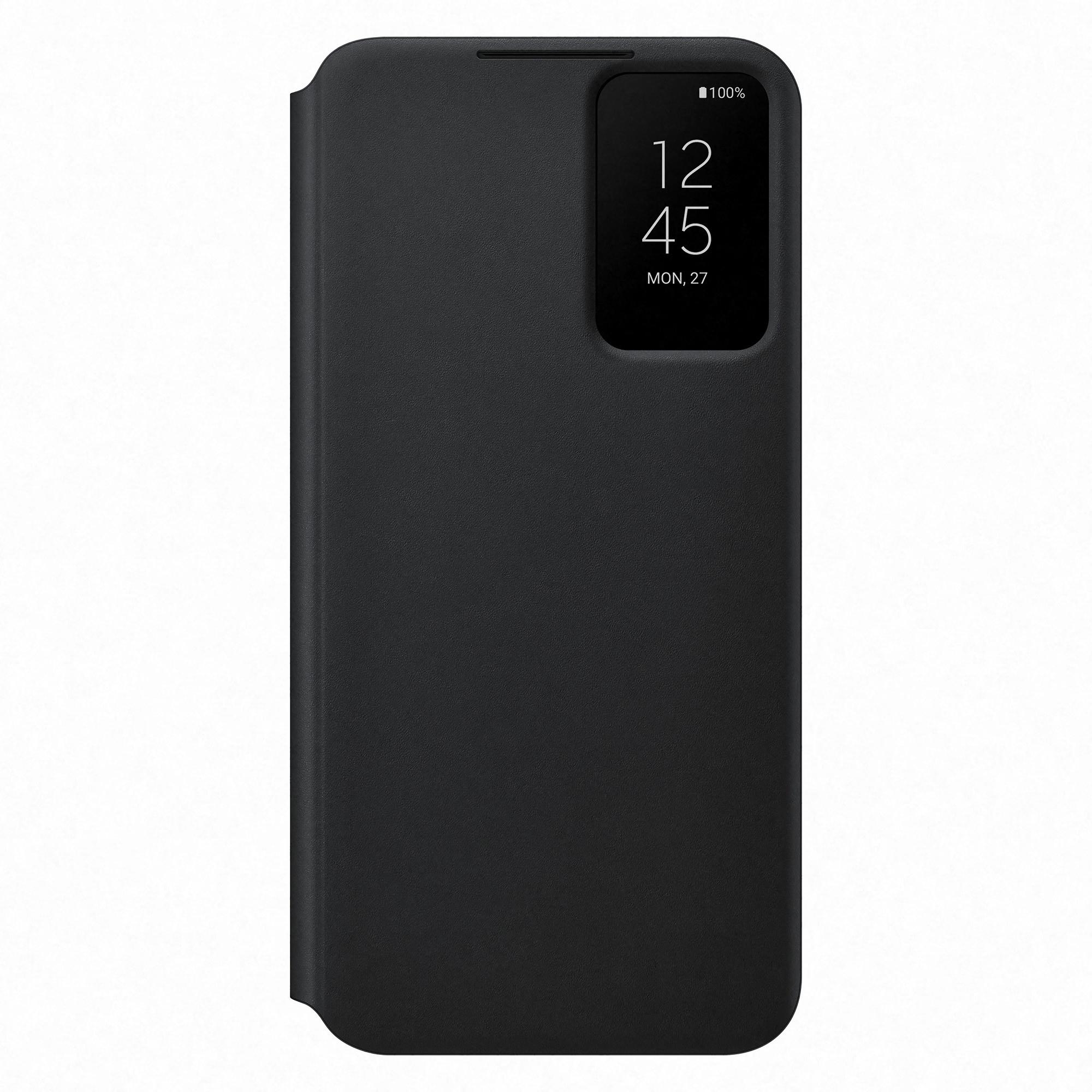 EF-ZS906 Clear View Cover für Galaxy S22+, Schwarz Handyhülle