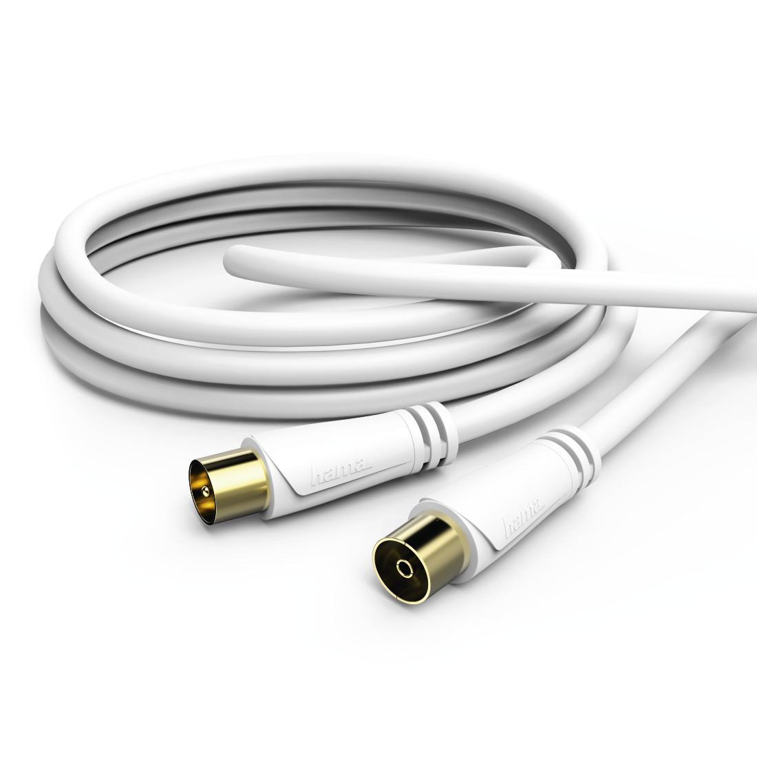 Antennen-Kabel, Koax-Stecker - Koax-Kupplung, vergoldet, 5,0 m, 90 dB (00179245)