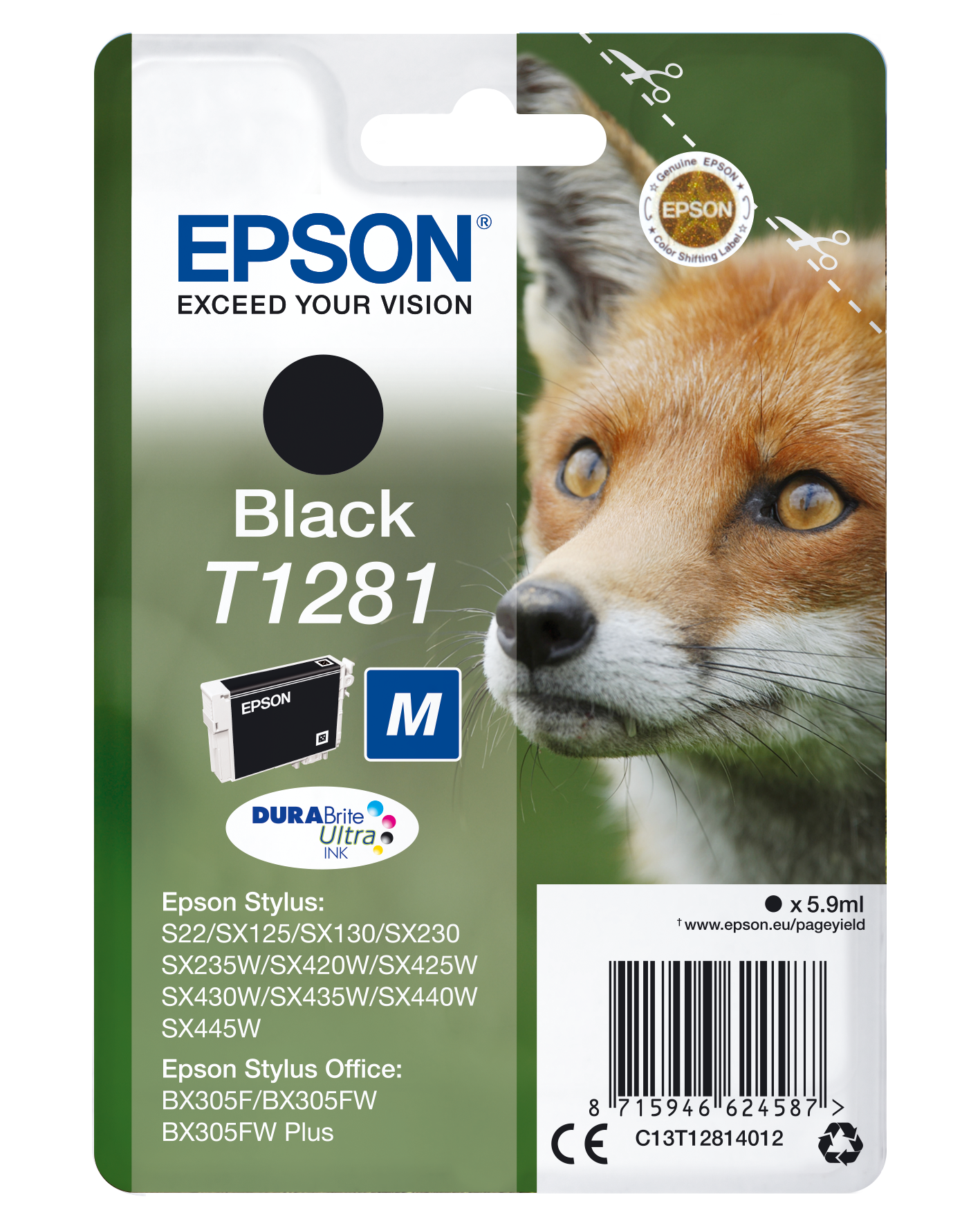 C13T12814012 Fuchs black Druckerpatrone