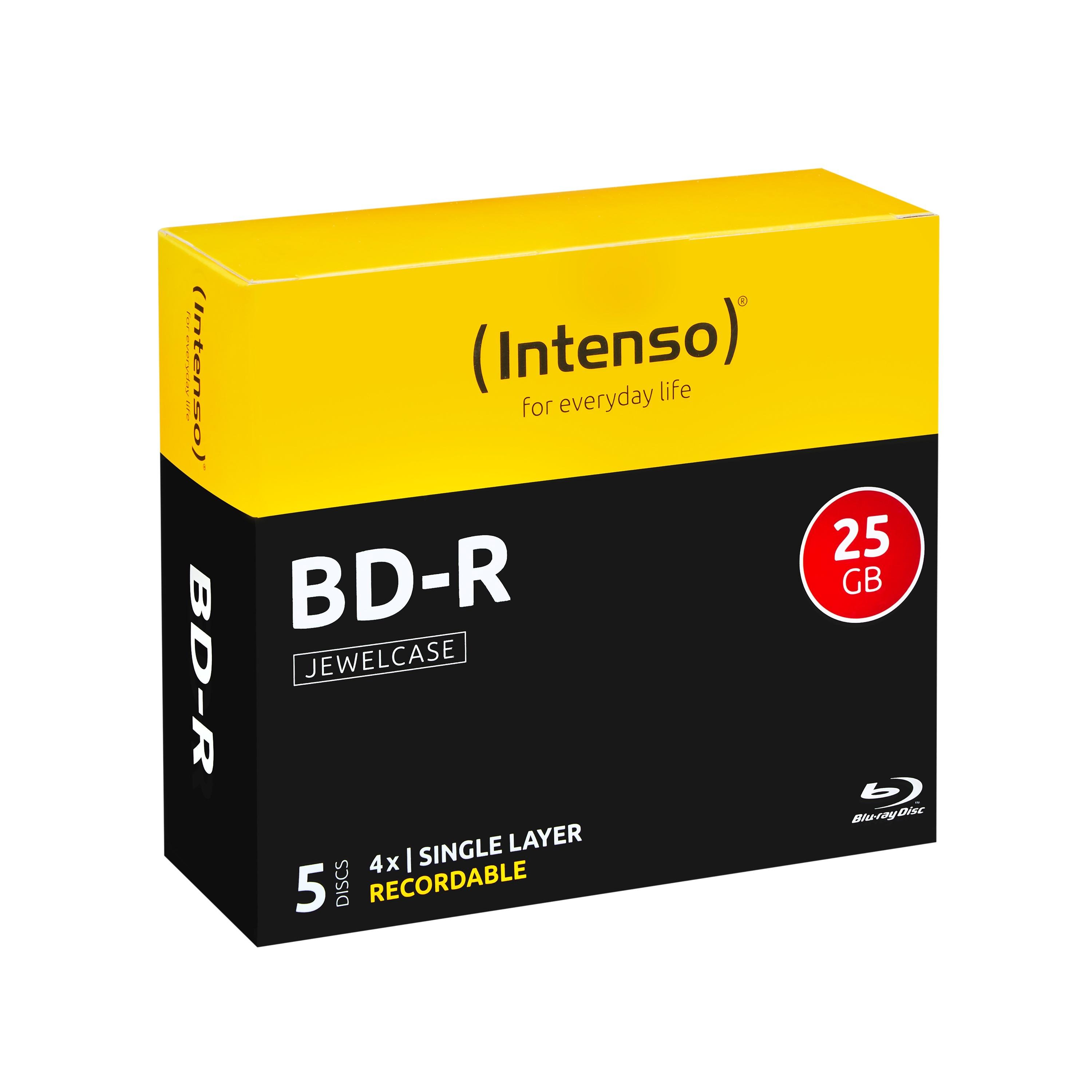 BD-R, 25GB, 4x, 5er Jewel Case Blu-Ray-Rohlinge
