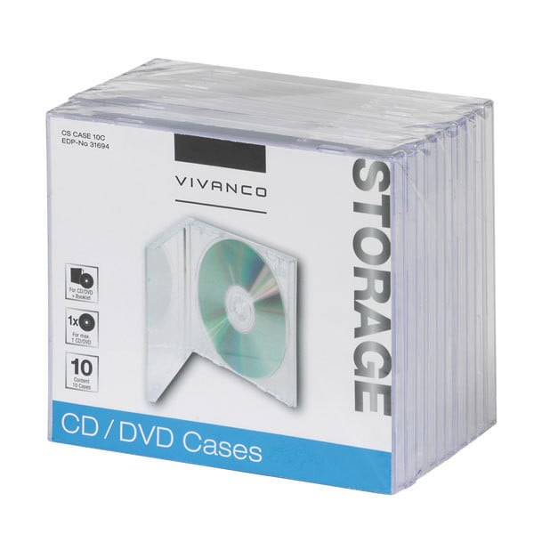 CD/DVD/ Jewel Case, 10er Pack (31694)