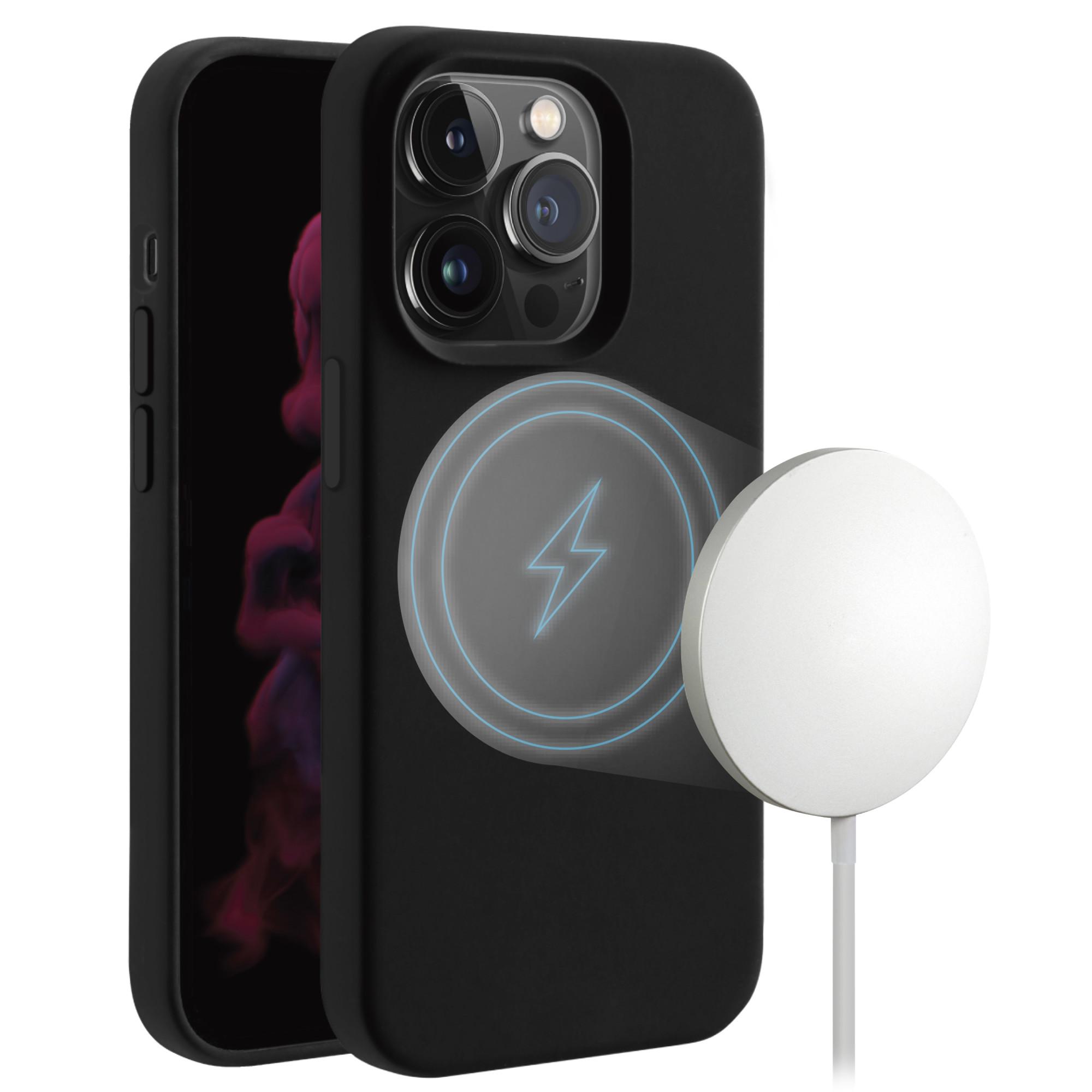 Mag Hype Cover für iPhone 14 Pro, Magnetic Wireless Charging Support, schwarz (63464) Handyhülle