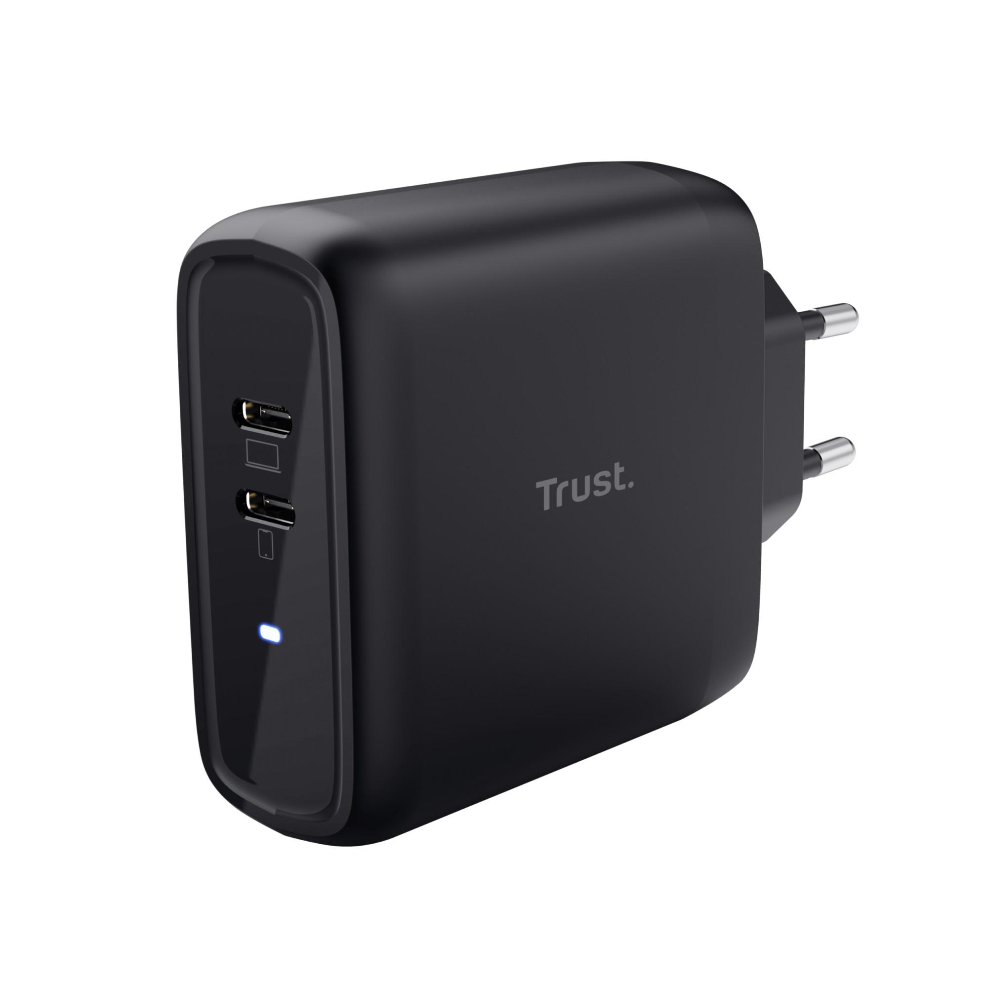 Maxo Duales 65-W-USB-C-Ladegerät, Schwarz