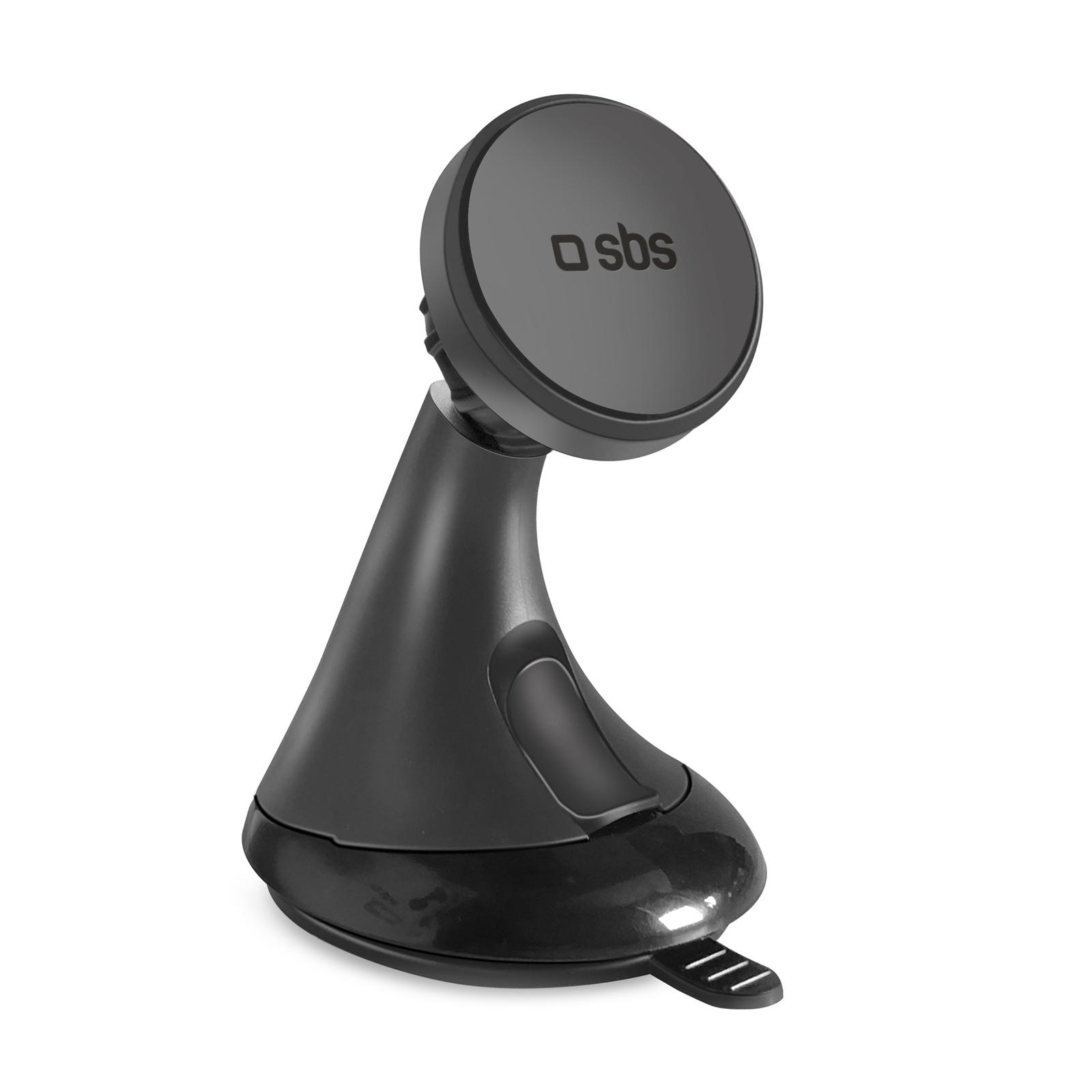 Magnetische Handy-Autohalterung mit Saugnapf, Schwarz