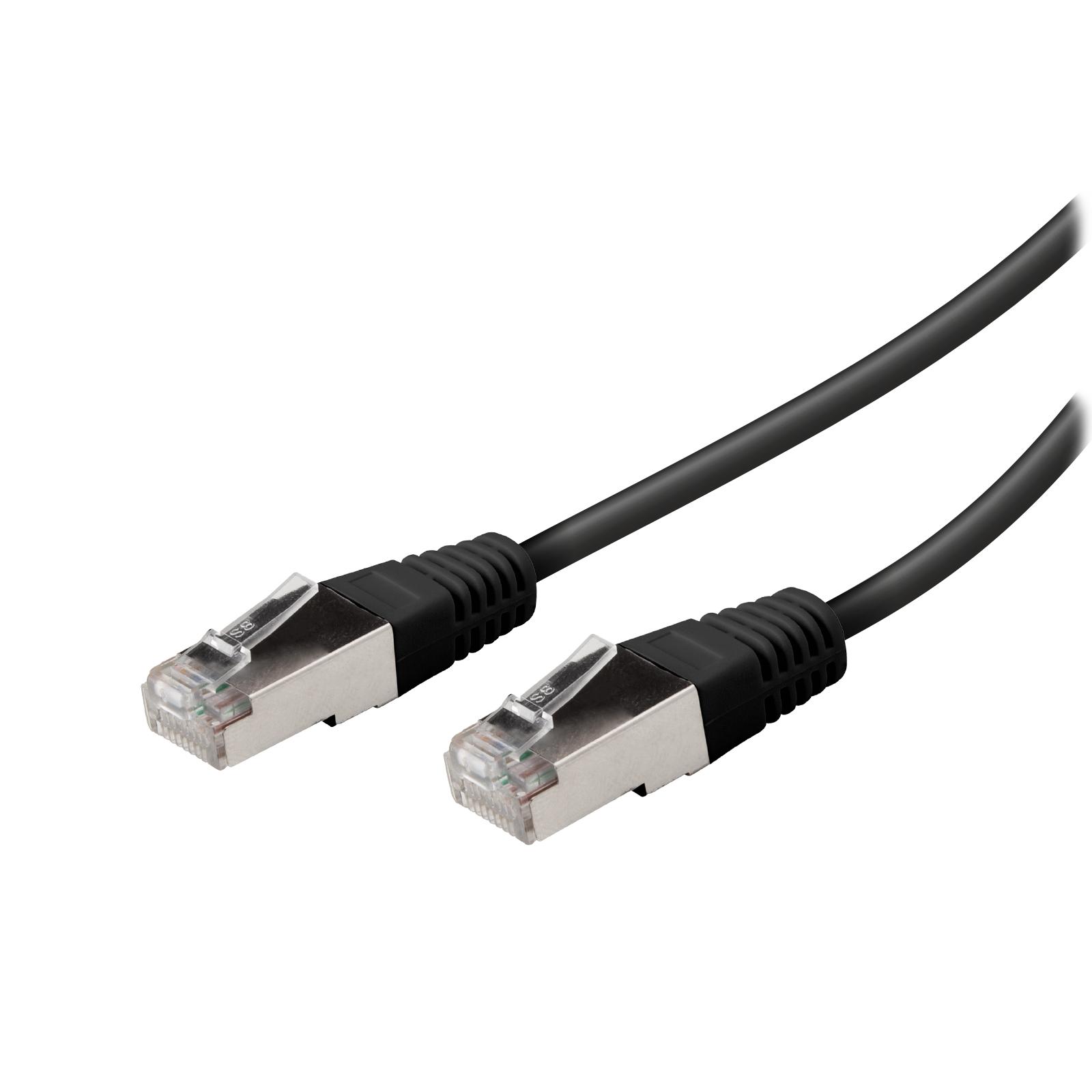 S/FTP CAT 6a Netzwerkkabel, 10m, schwarz
