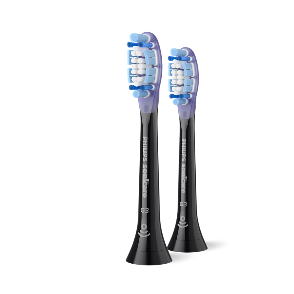 HX9052/88 Sonicare Premium Gum Care, 2er, Schwarz Aufsteckbürsten