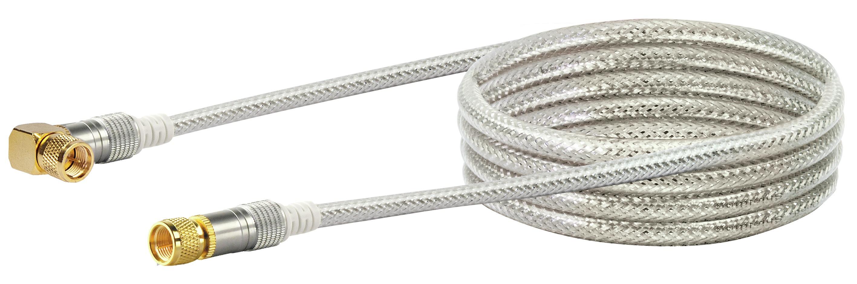 SAT Anschlusskabel (110 dB) KVCWHD30 - 90° F-Winkelstecker > F-Stecker, 3m