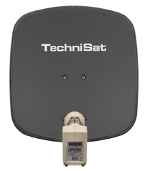 DigiDish 45 schiefergrau Satellitenschüssel 45 cm mit Twin LNB