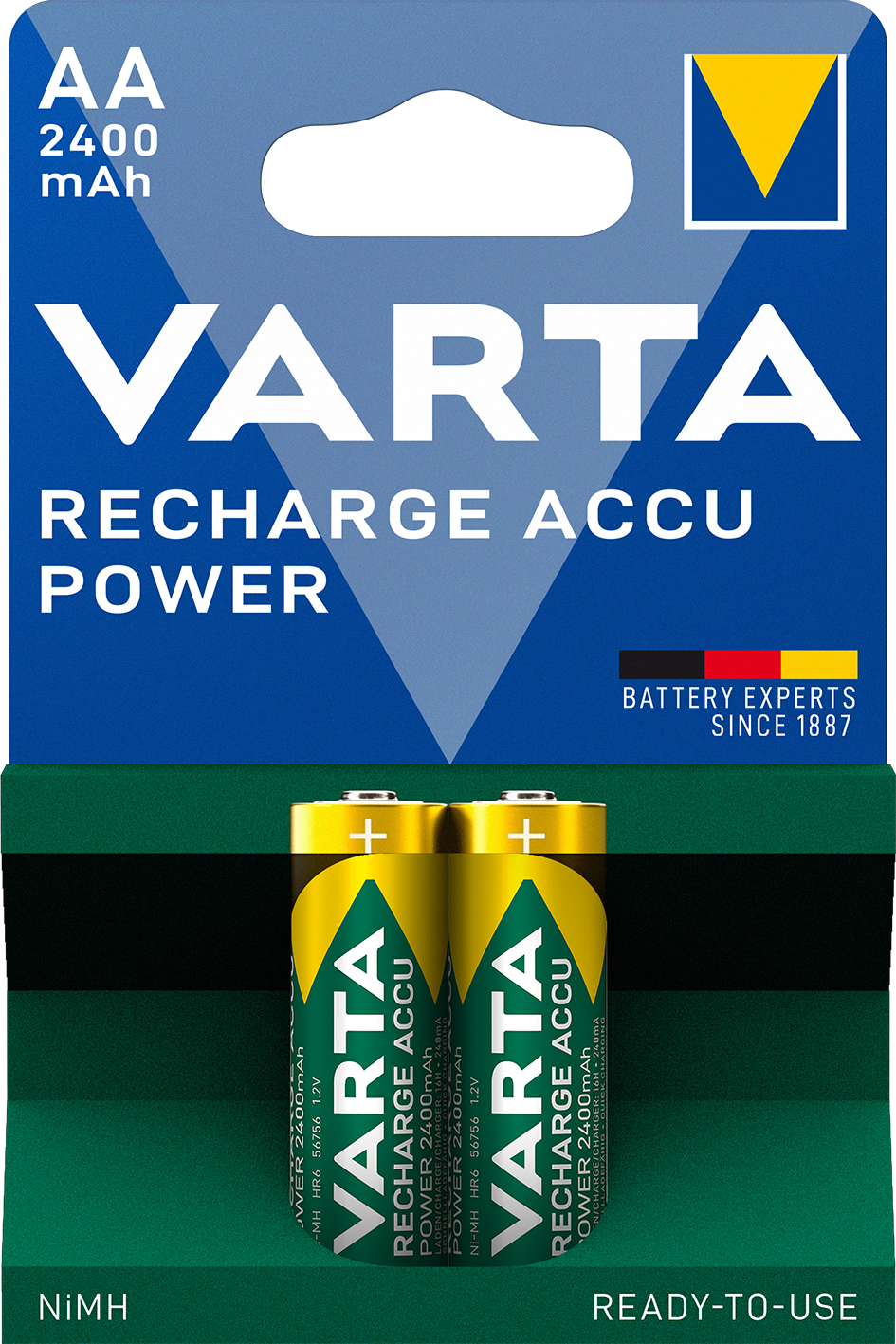 Recharge Accu Power AA 2400 mAh, 2er Blister