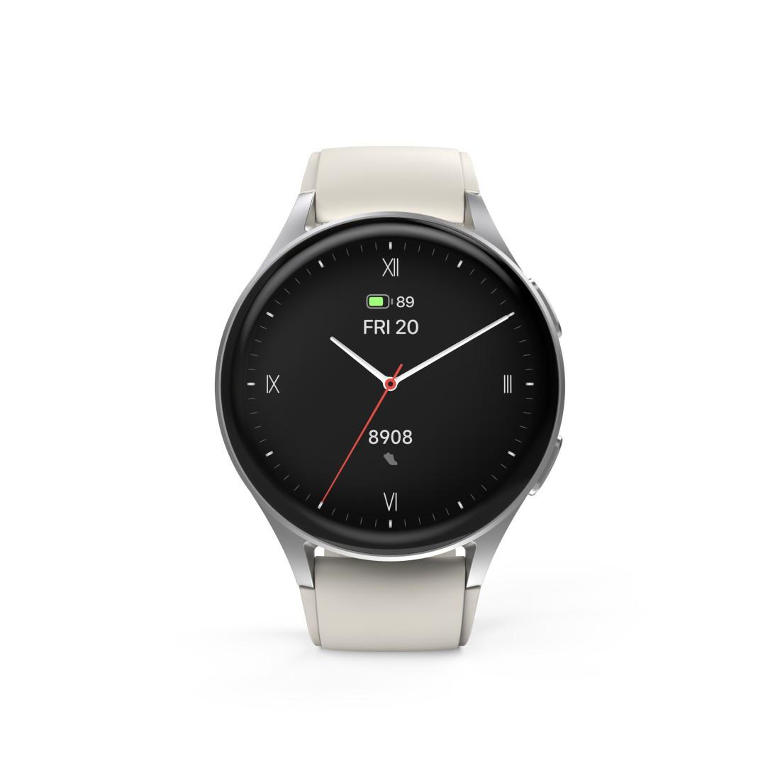 "Smartwatch ""8900"", GPS, AMOLED 1.32"", Telefonfunktion, Alexa, rund, Silber (00178612)"