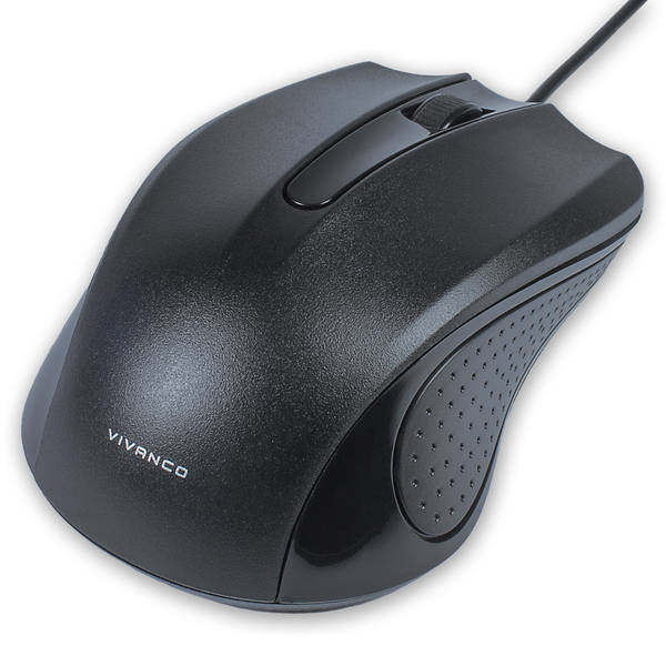 Kompakte 3 Tasten Maus 1000 dpi, schwarz (36637)