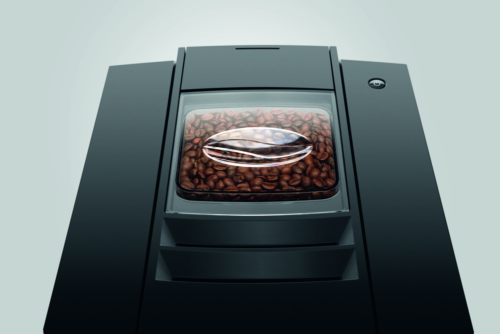 Mahlwerk eines Kaffeevollautomaten von oben 