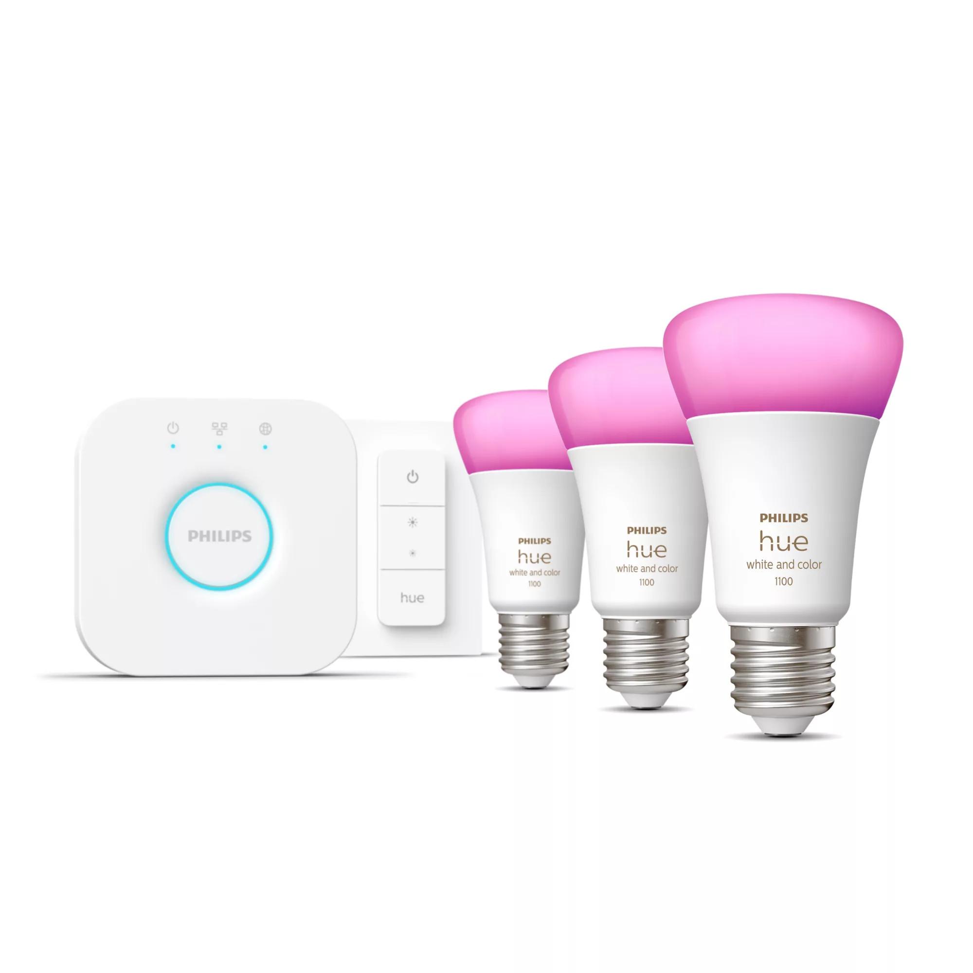 LED-Lampe "White & Color Ambience", E27, 3er Set, inkl. DimmerSwitch (00212607)
