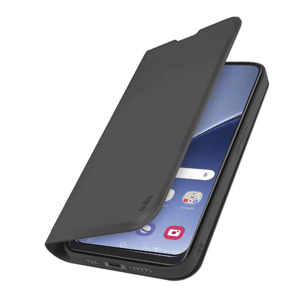 Klapphülle mit Ständer und Soft-Touch-Oberfläche für das Xiaomi 15 Pro, Schwarz Handyhüllen