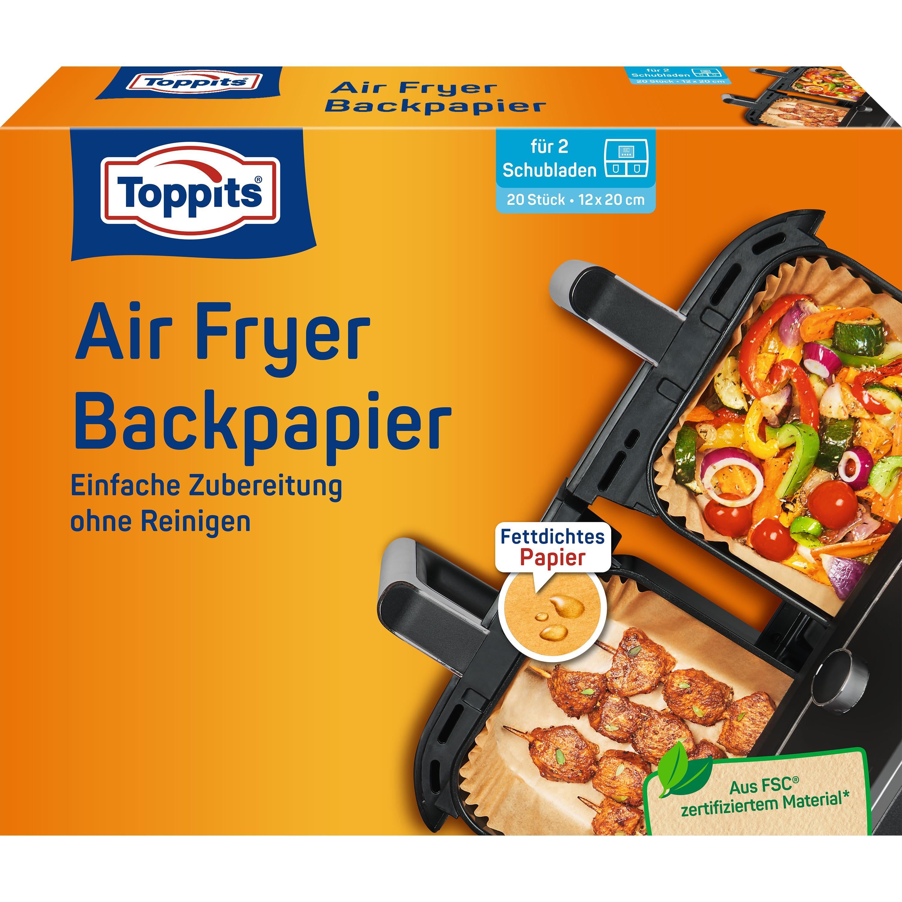 Backpapier für Heißluftfritteusen