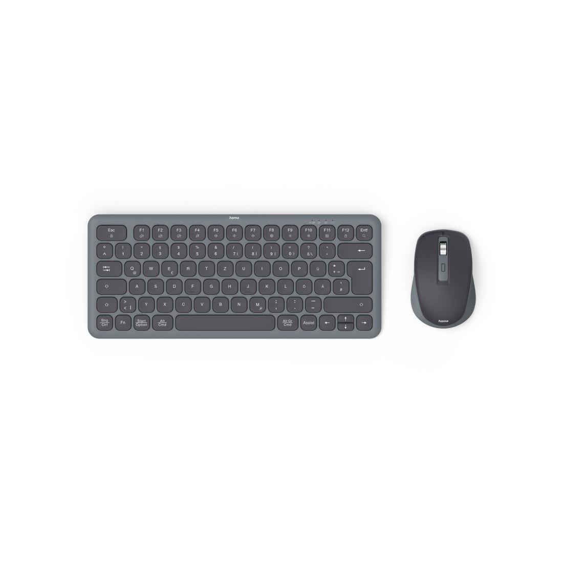 Multi-Device-Tastatur-Maus-Set "WKM-500", kabellos, klein, SW, QWERTZ DE (00173061)