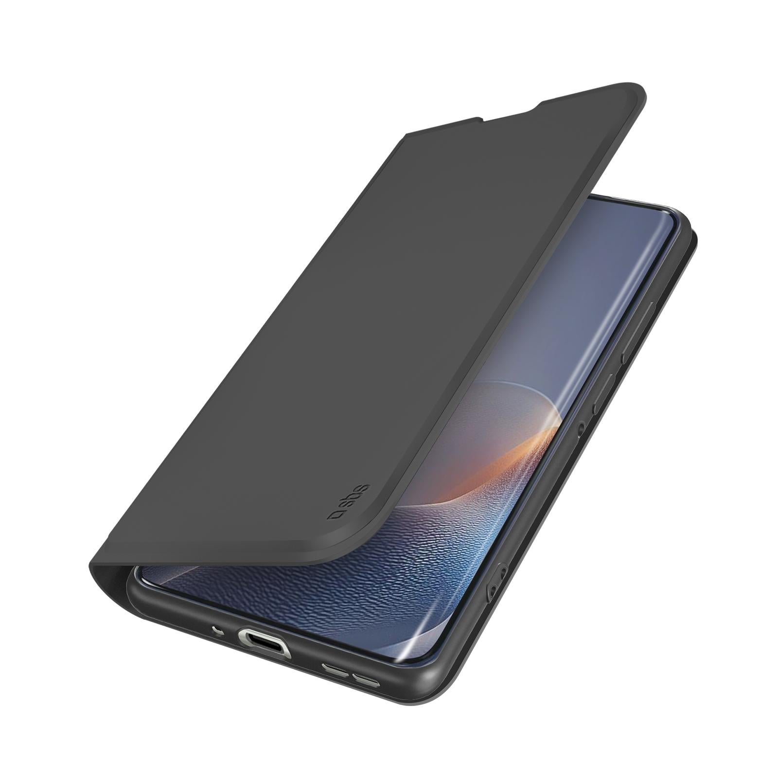 Klapphülle mit Ständer und Soft-Touch-Oberfläche für das Motorola Edge 60 Fusion, Schwarz