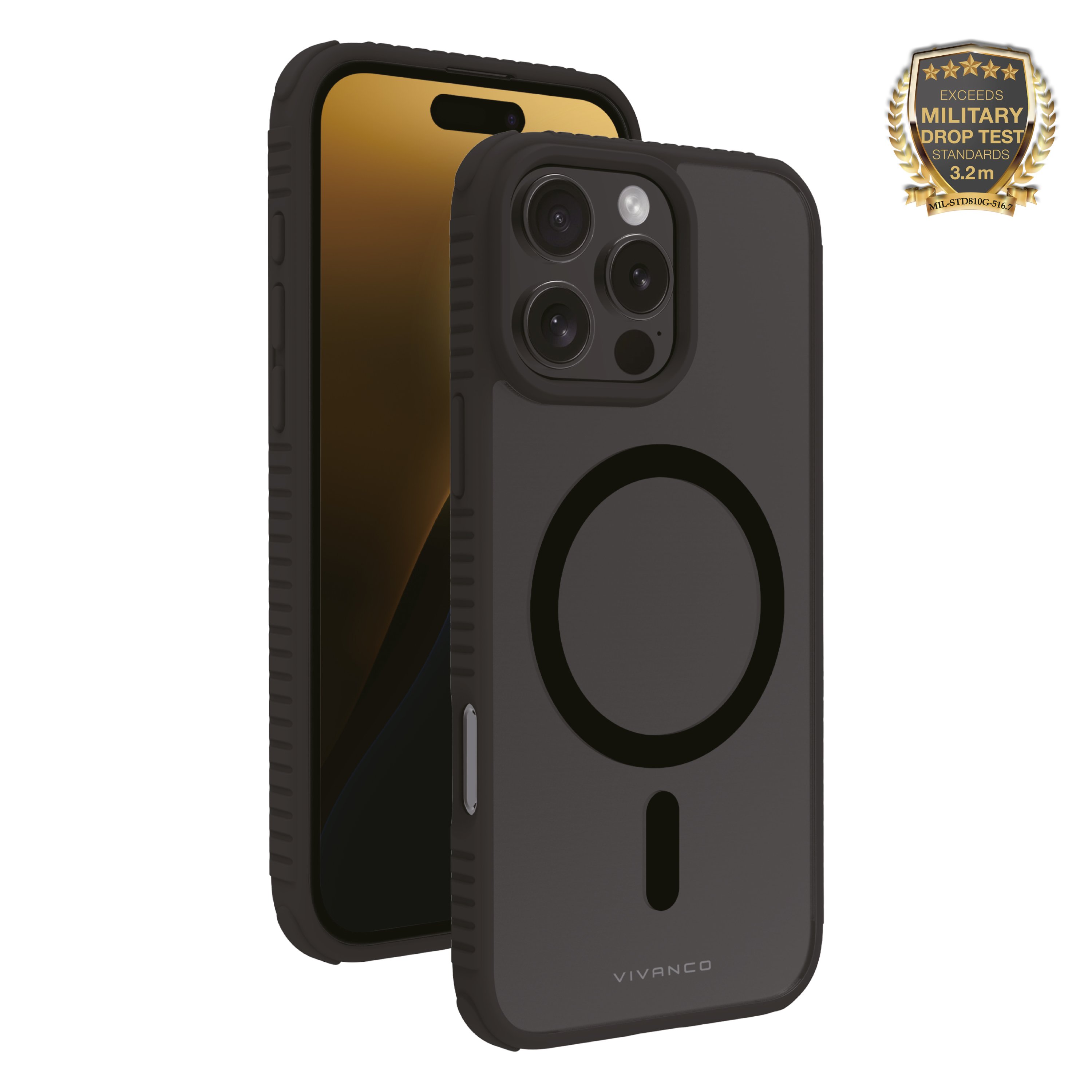 Mag Solid Elite, 360° Anti Shock Cover für iPhone 16 Pro Max, 3.2m Drop-Protection, MagSafe Support (64243) Handyhülle