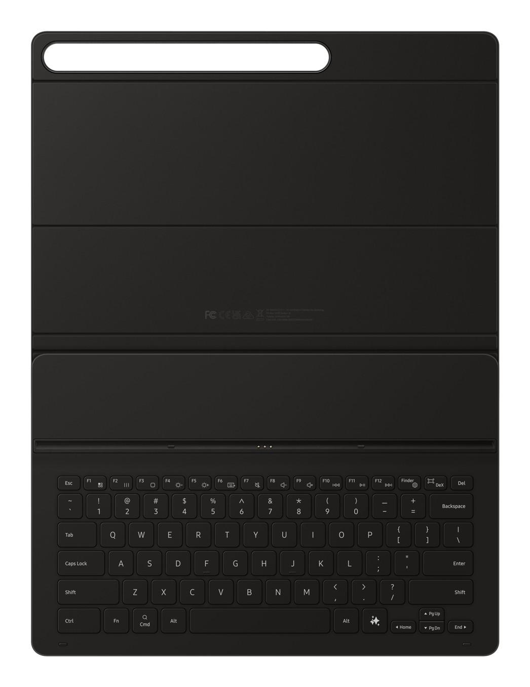 Book Cover Keyboard Slim für das Galaxy Tab S10 FE+, Schwarz