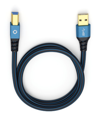 USB Plus B3 0.5m blau
