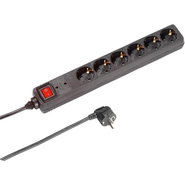 6-fach Steckdosenleiste mit Überspannungsschutz (37654)