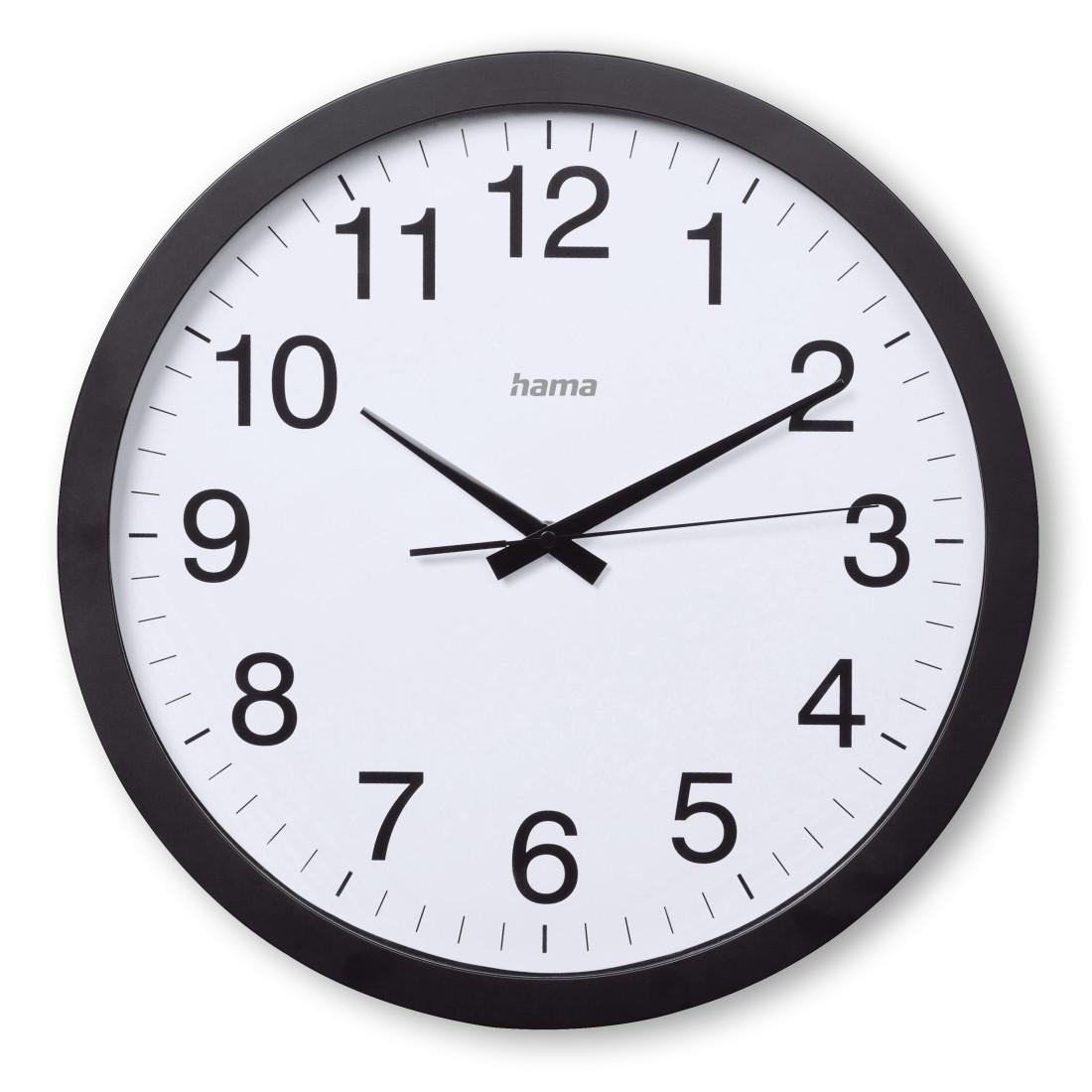 Wanduhr "Aruba", Ø 40 cm, ohne Ticken, Schwarz (00185876)