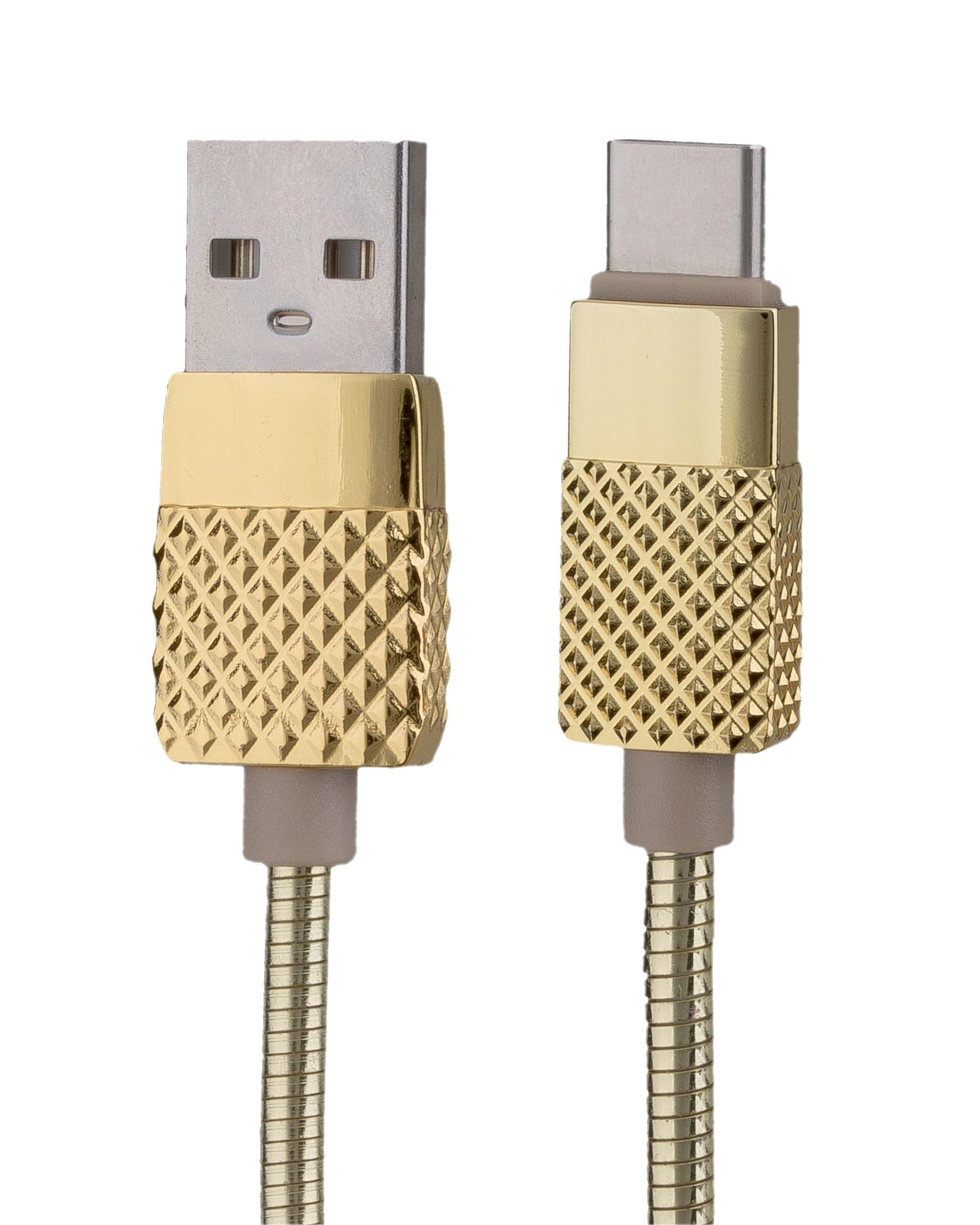USB Data Cable BRILLIANT Typ-C Gold mit Sync- und Ladefunktion