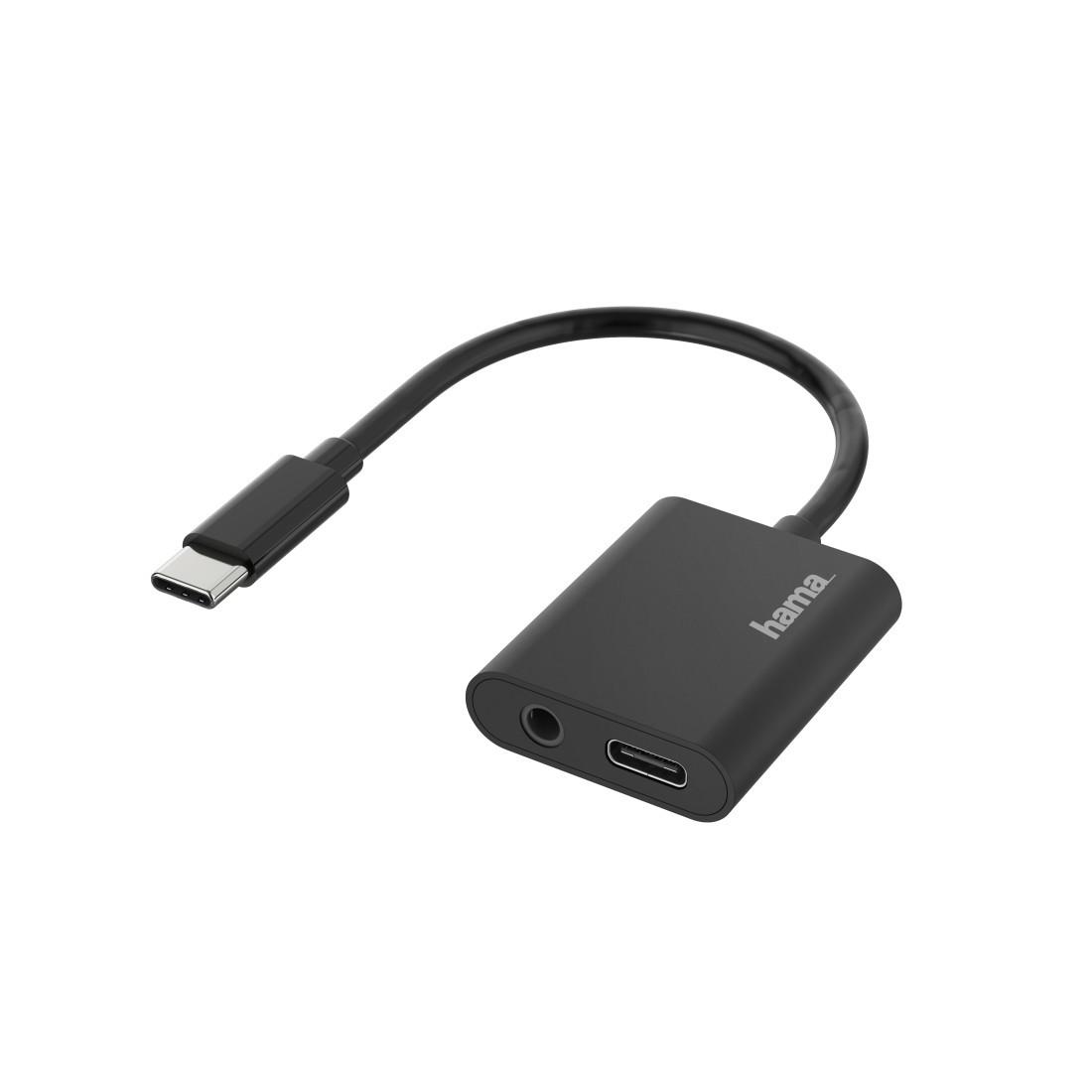 Audio-Adapter, 2in1, USB-C-St. - 3,5-mm-Klinke/USB-C-Buchse, Audio + Laden (00200319)
