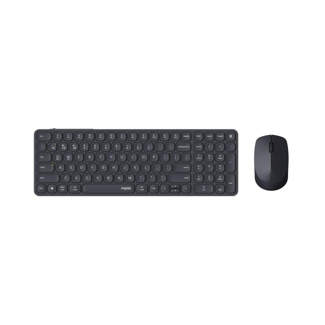 Kabelloses Multimodus-Deskset 9710M, QWERTZ, Dunkelgrau (00228037)