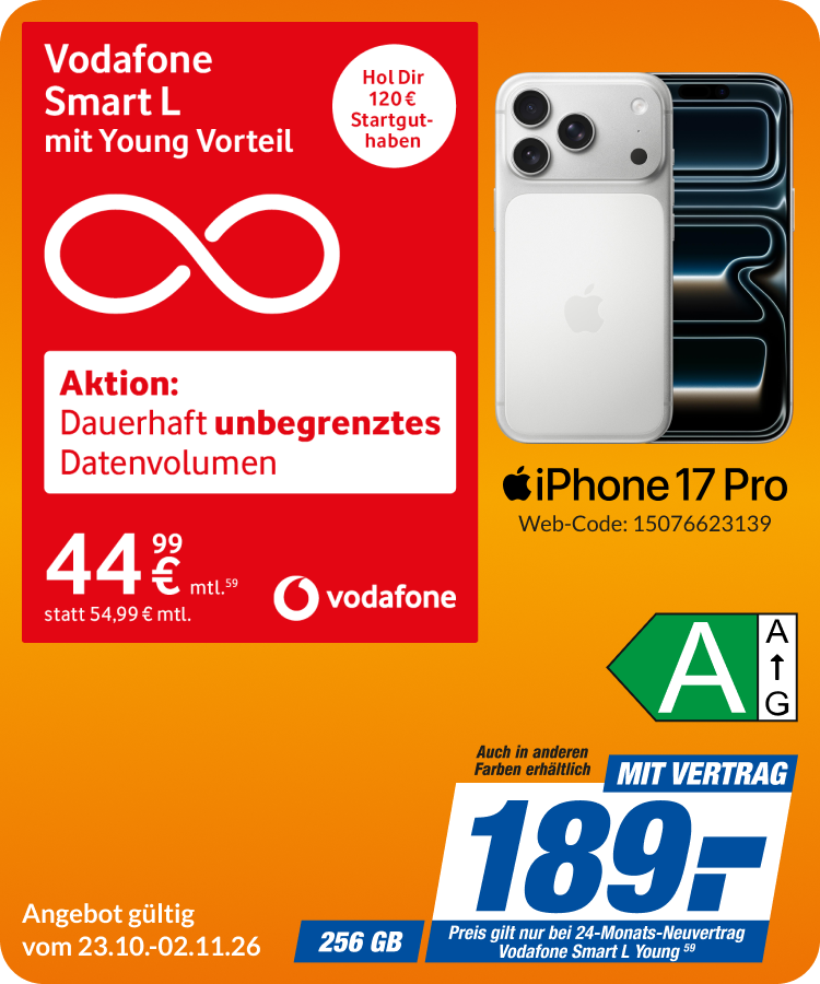 iPhone 17 Pro mit Smart L für 189€!