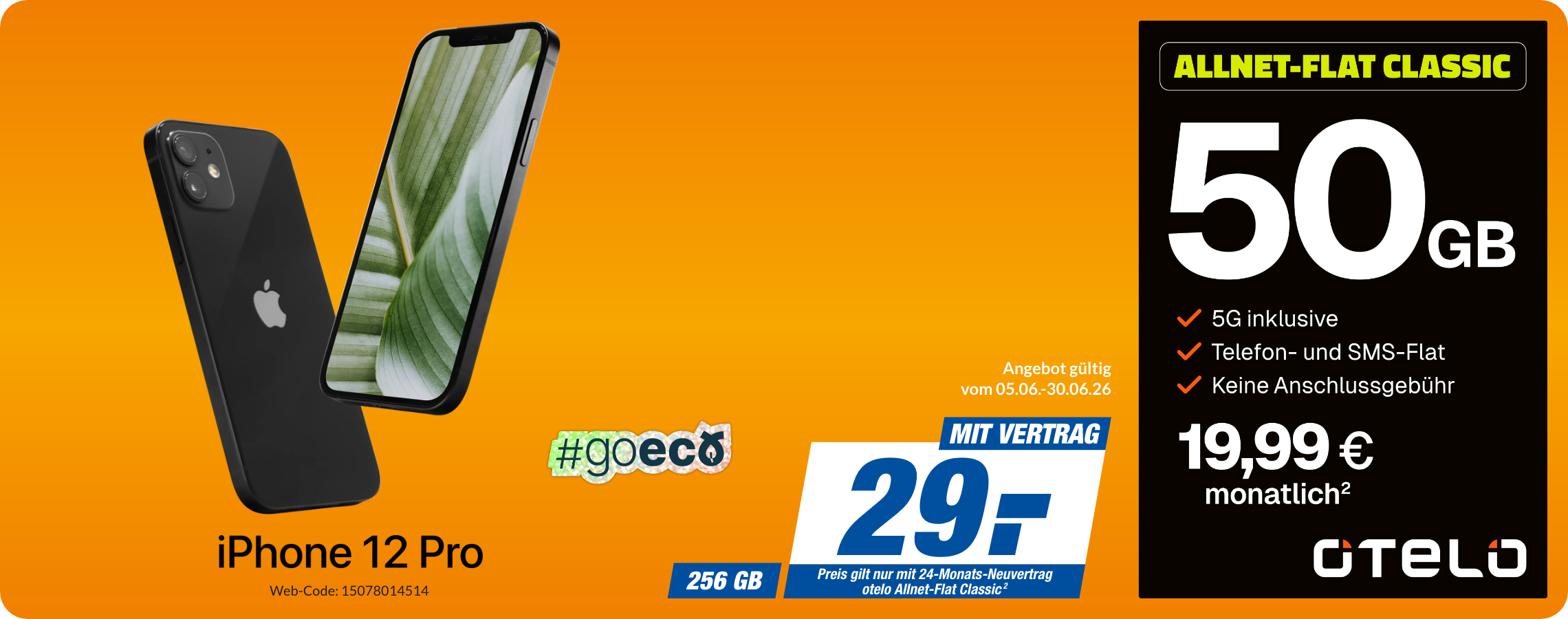 iPhone 12 Pro mit Allnet Flat Classic für 29€!