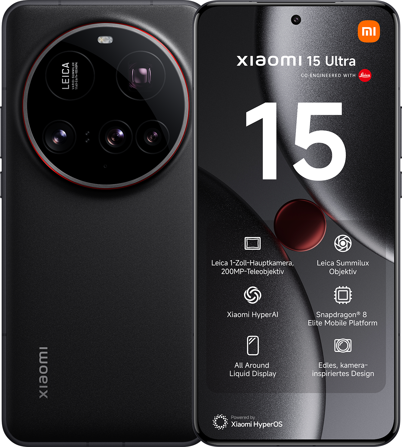 15 Ultra 16GB + 512GB Black Smartphone