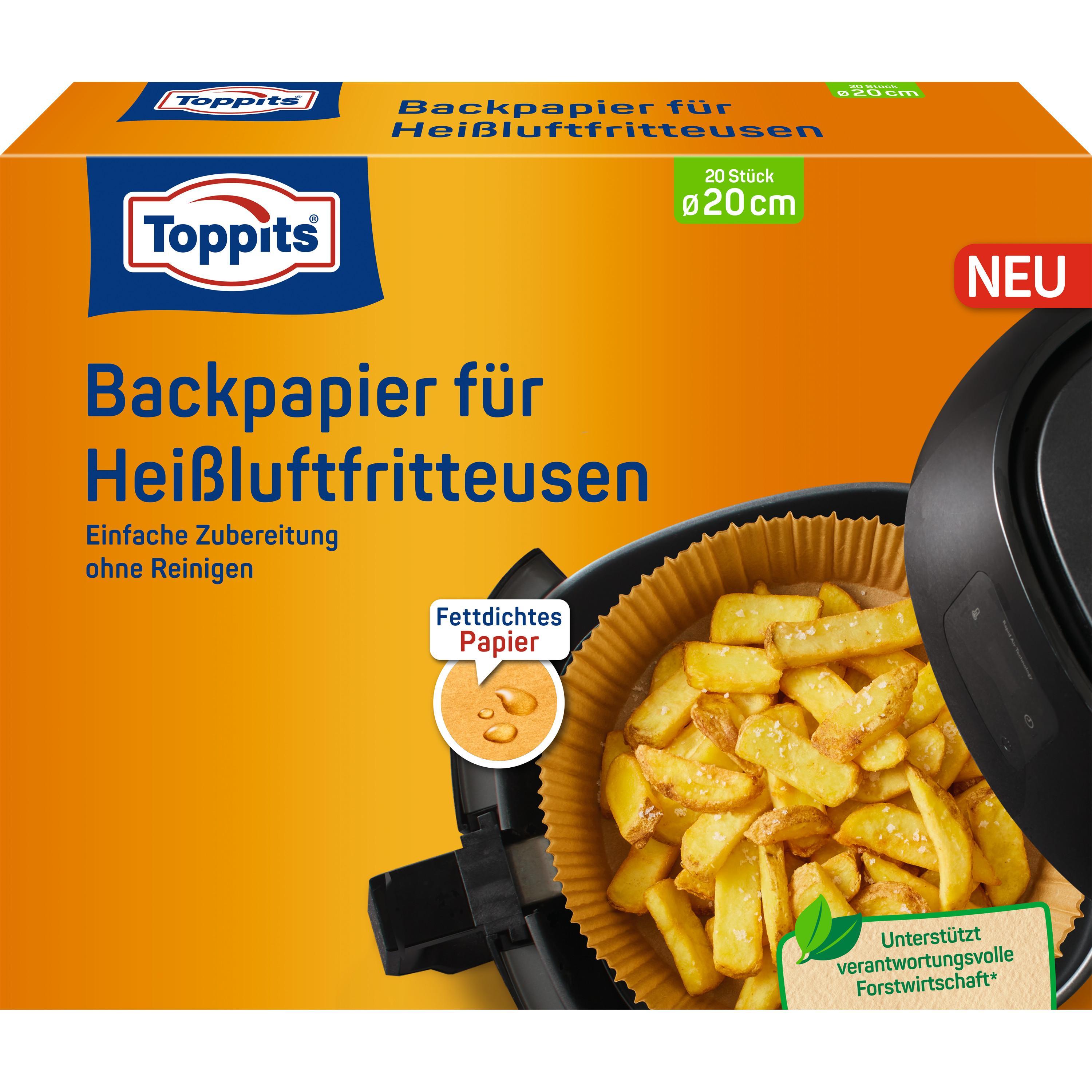 Backpapier für Heißluftfritteusen