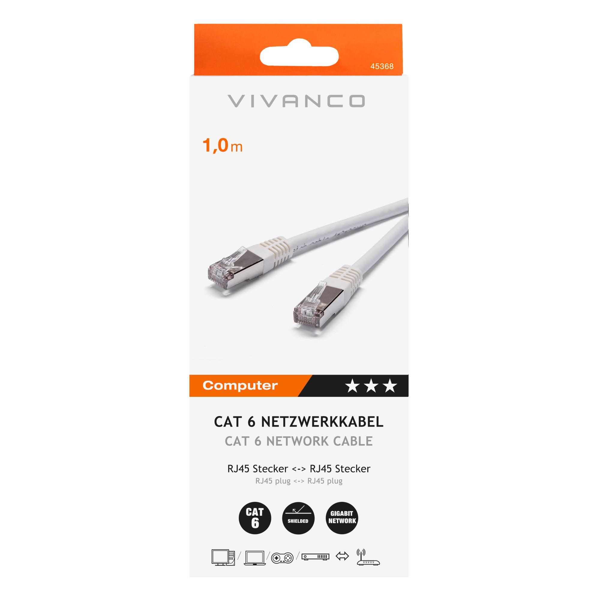 CAT6 Netzwerkkabel, 1m (45368)