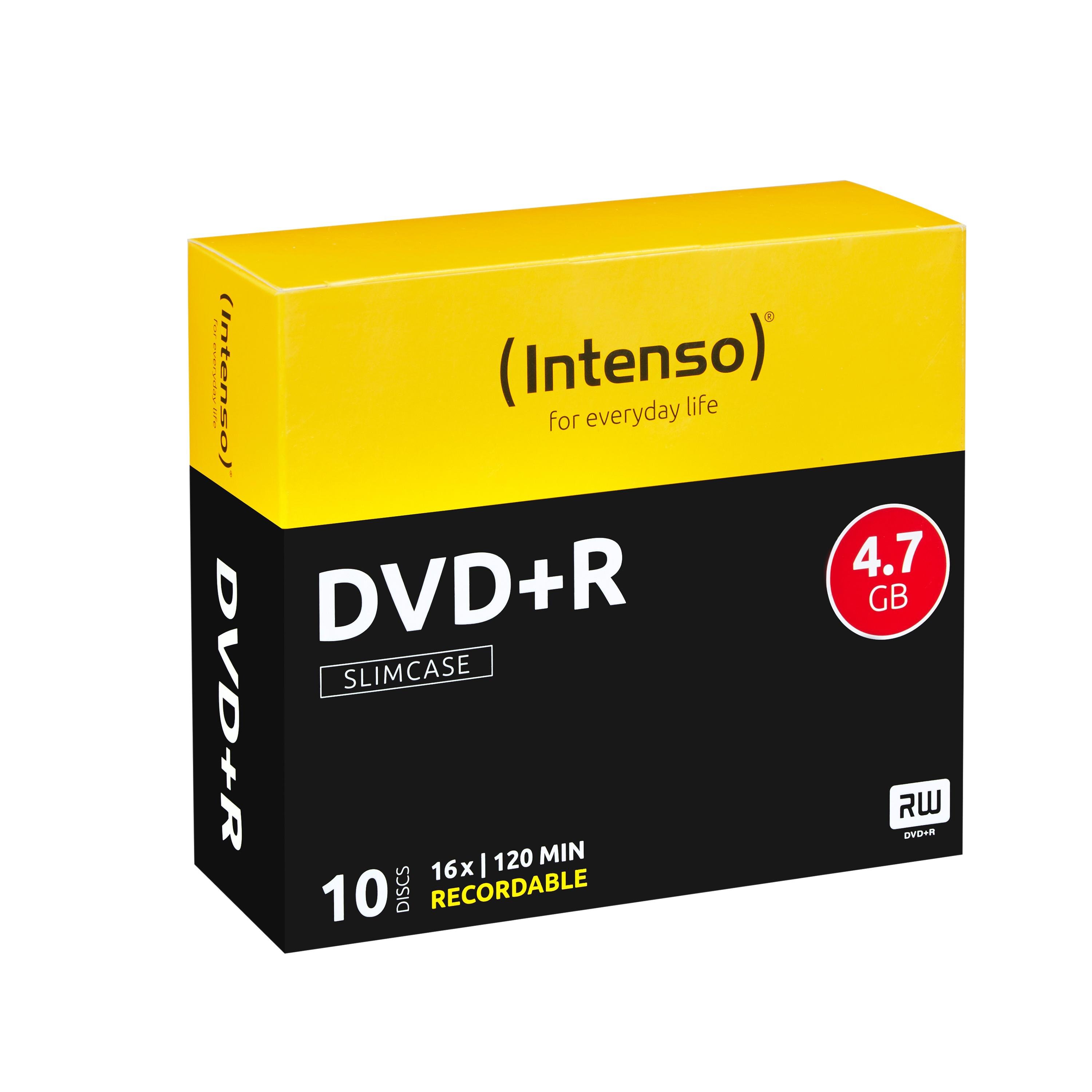 DVD+R 4,7GB,16x, 10er Slimcase DVD-Rohlinge