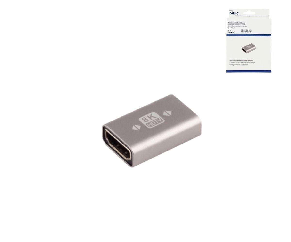 HDMI-A Verbinder, 8K, Metall HDMI-A Buchse auf Buchse, 8K 60Hz / 4K 120Hz