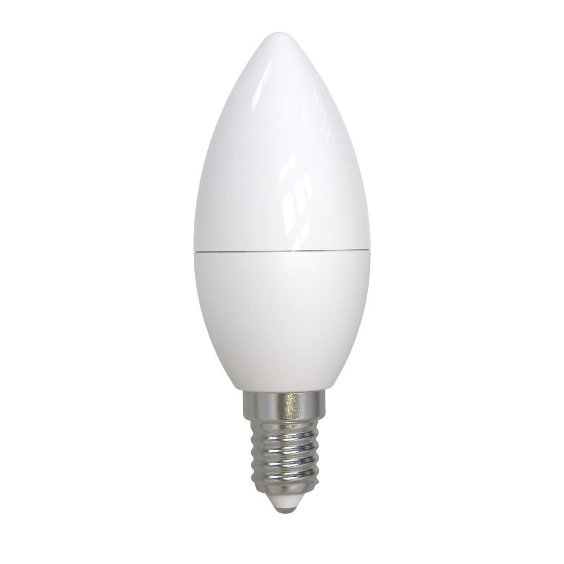 LED-Lampe, E14, 470lm ersetzt 40W, Kerze C37, matt, Neutralweiß, dimmbar (00232559)