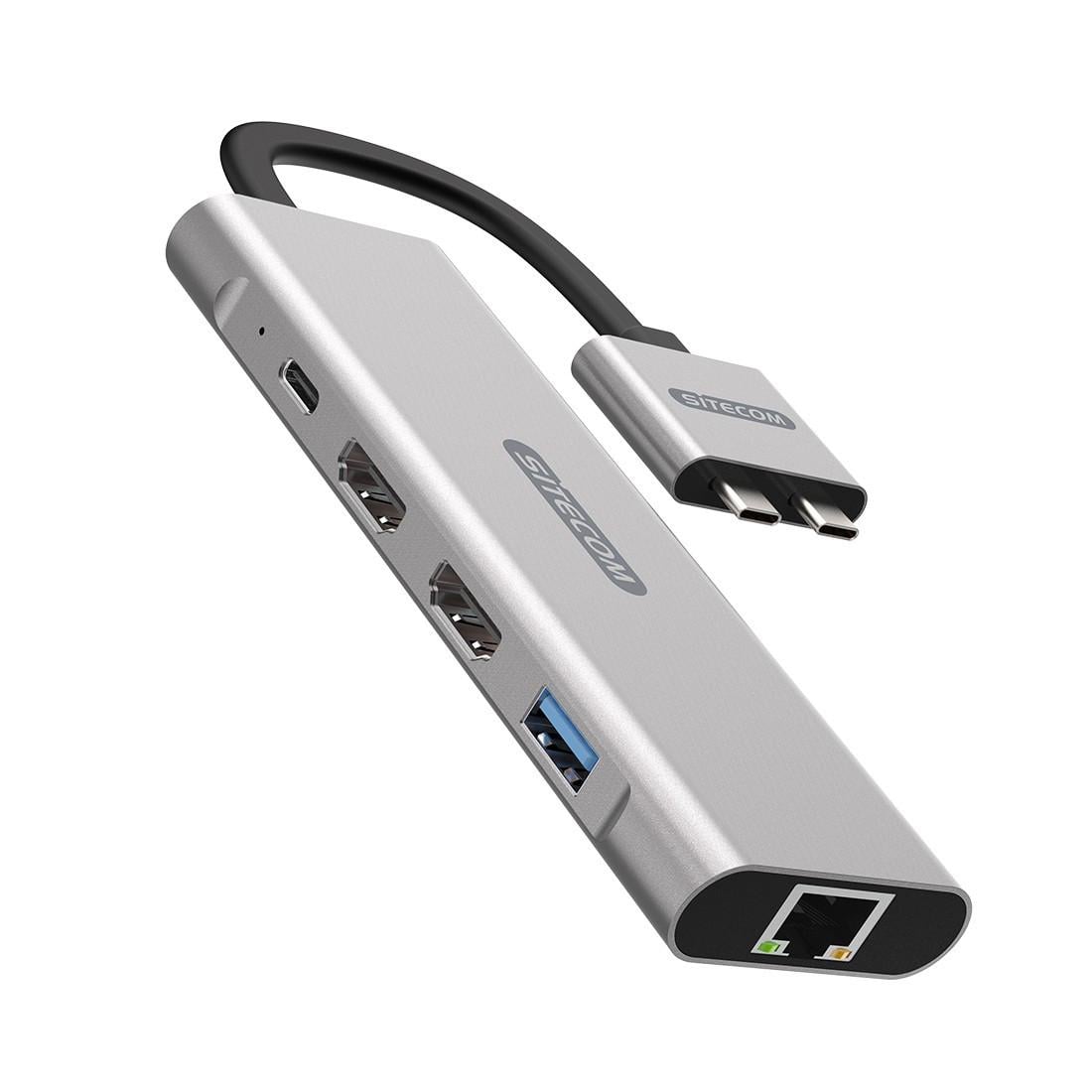 "Dual-USB-C-Multiport-Pro-Adapter ""CN-411"", 100W PD, für Macbook Pro/Air (00192409)"