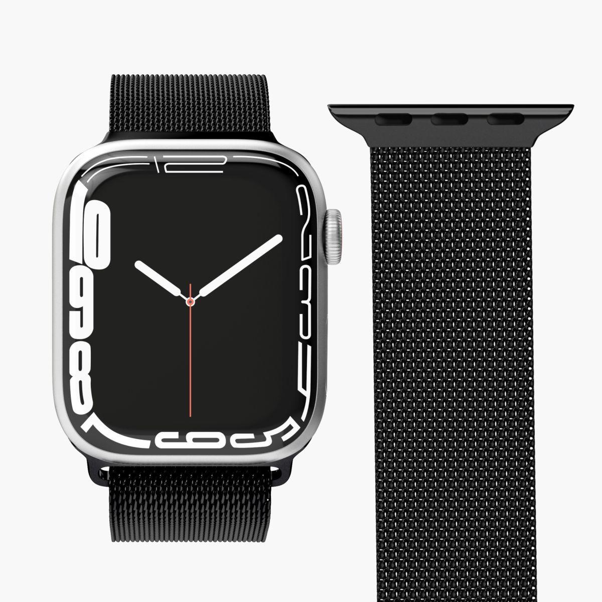 Watch Straps Milanese Loop - Armband für Apple Watch, 40mm + 41mm + 42mm, Black