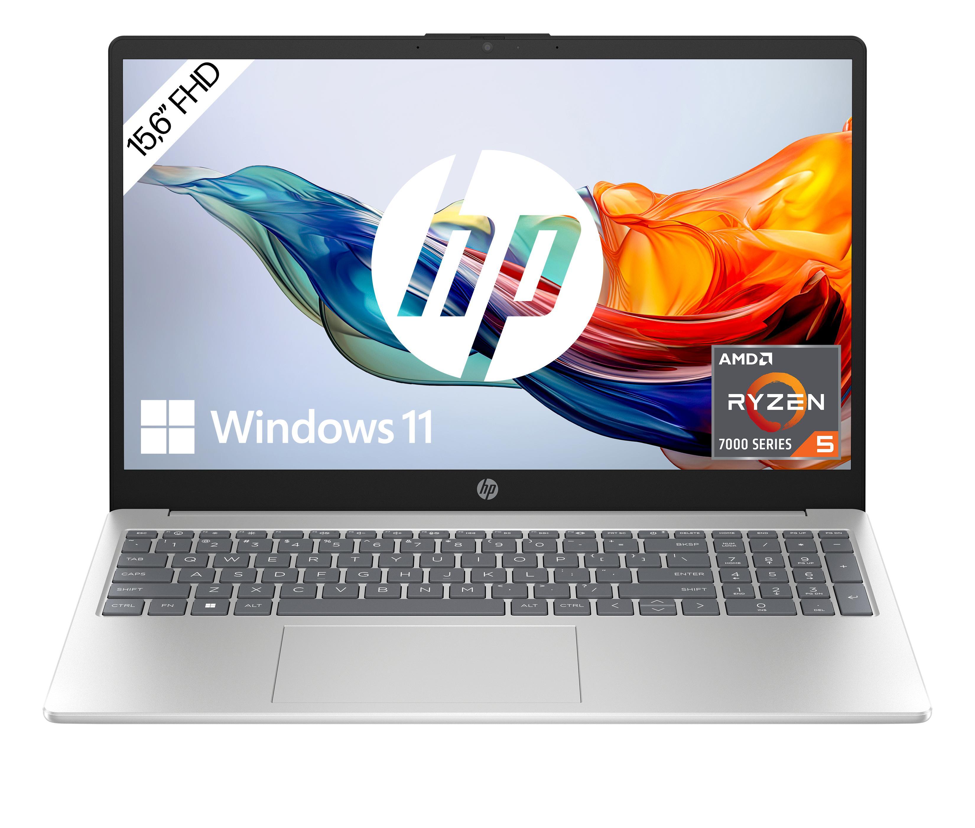 Notebook 15-fc0651ng, Silber, 15,6 Zoll, Full HD, AMD Ryzen 5-7520U, 8 GB, 512 GB M.2 SSD