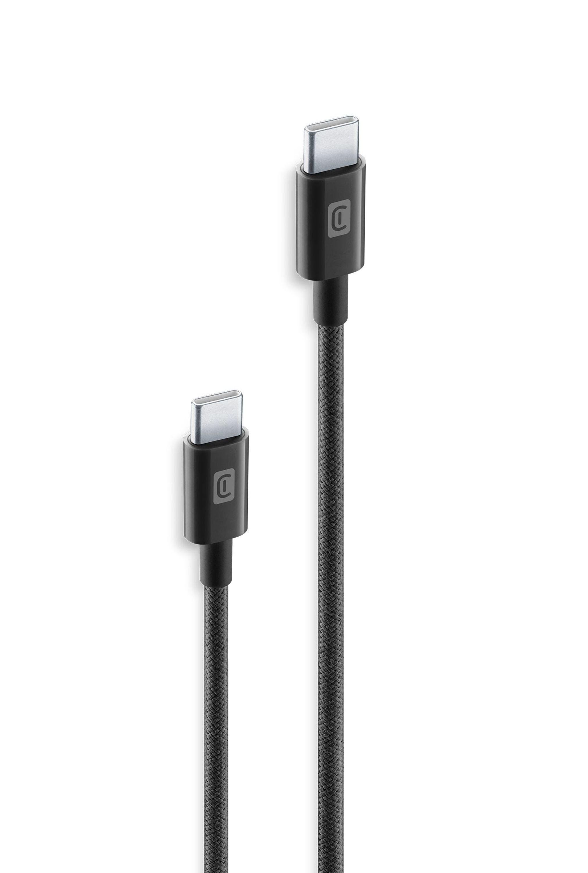 Braided Data Cable 0,6 m USB Typ-C/ Typ-C Black (60906)