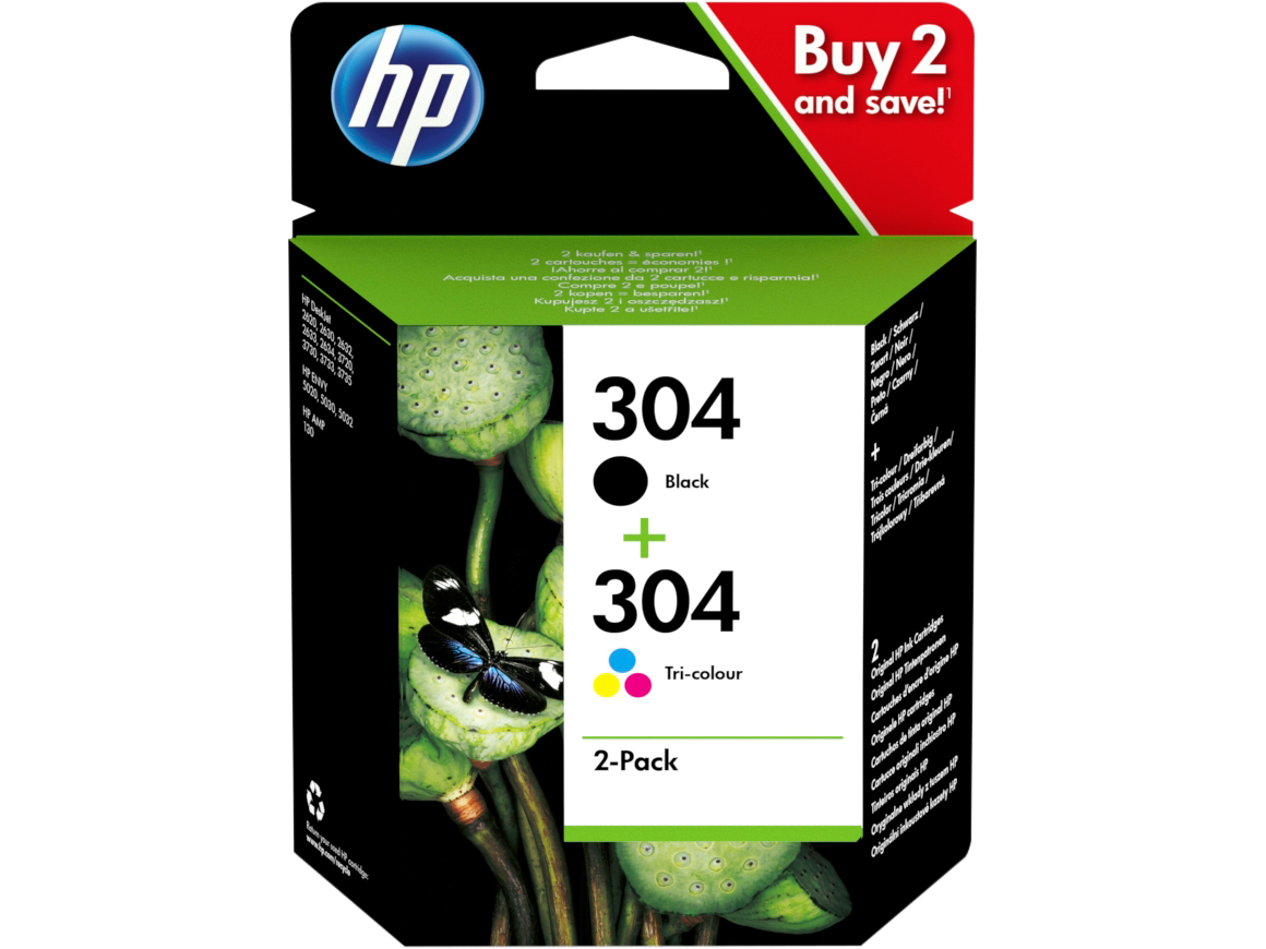 304 2er-Pack schwarz/cyan/magenta/gelb Druckerpatrone