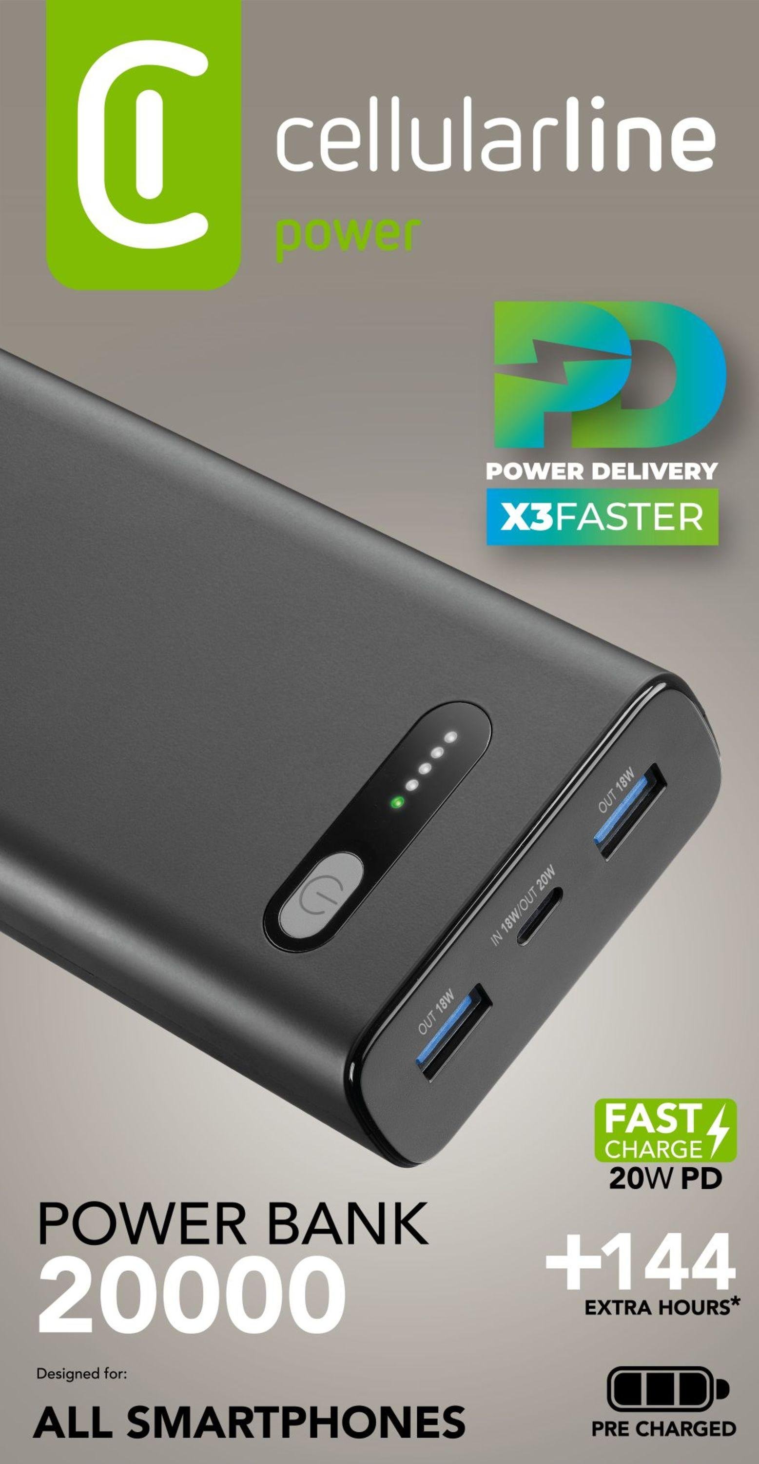 Power Bank Fast 20000 PD Black (60975)