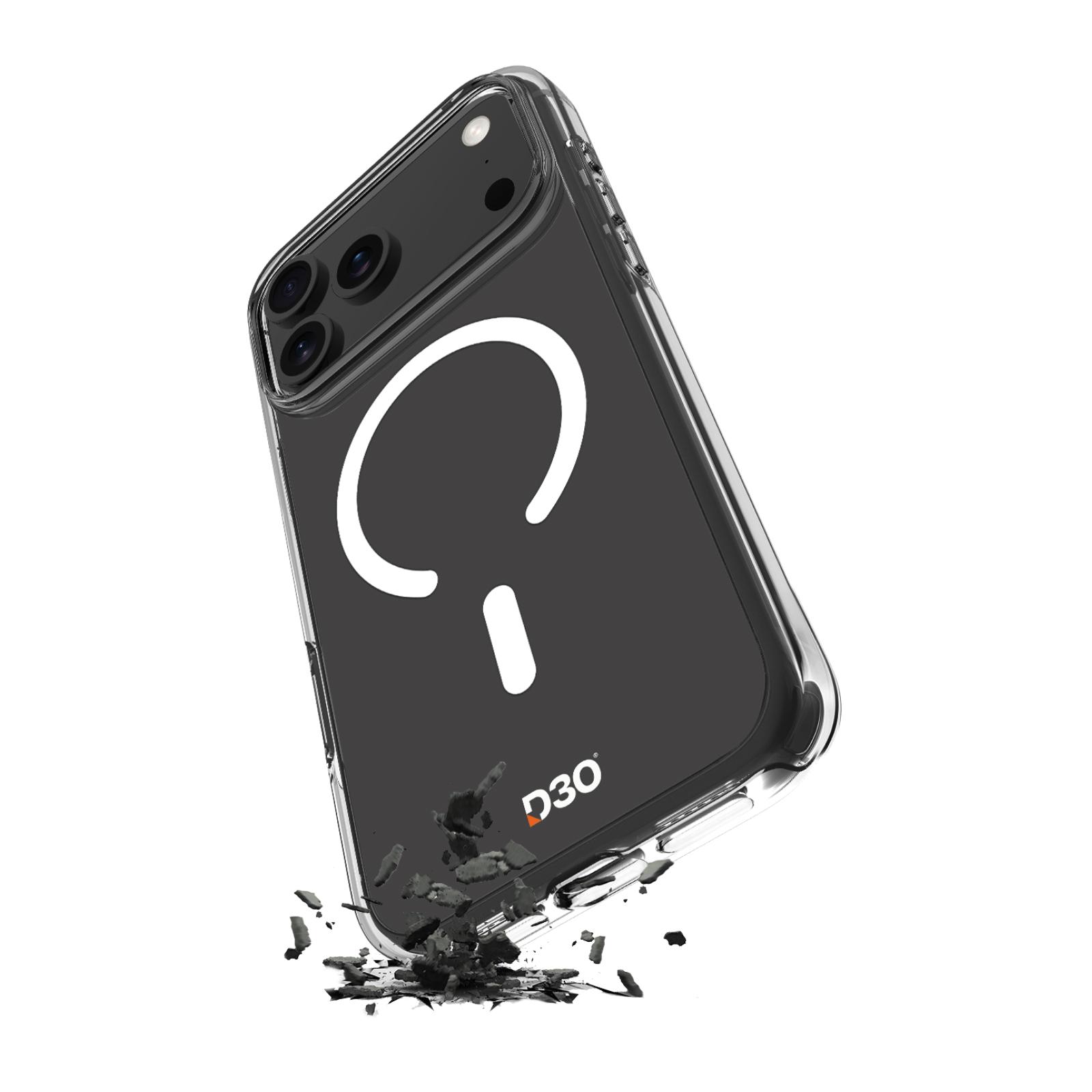 Hülle Impact Clear D3O® Bio für iPhone 17 Pro Max, Transparent